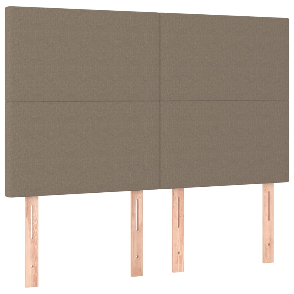 Cadre de lit sans matelas en tissu taupe pour la chambre, 140 × 200 cm - 9