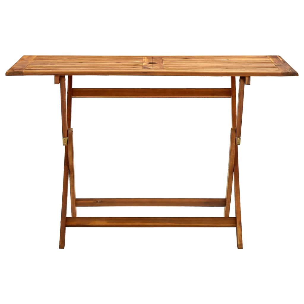 Table à manger de jardin rectangulaire en Bois Marron 4 places - 2