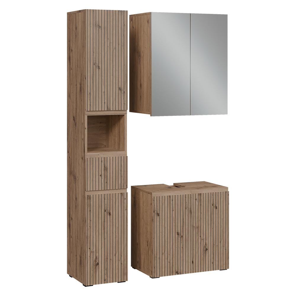 Vicco Zestaw mebli łazienkowych 3-częściowy Takumi, Rzemieślnik, 3 części