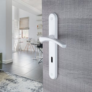 Ensemble de poignée de porte LUNEL Conda Alu Gris Carbone 195 mm