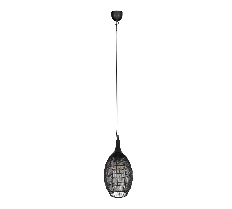 Lampa wisząca Soraya czarna 1xE27x10W industrialna wym: 150 x 26 x 26 cm metal Trio