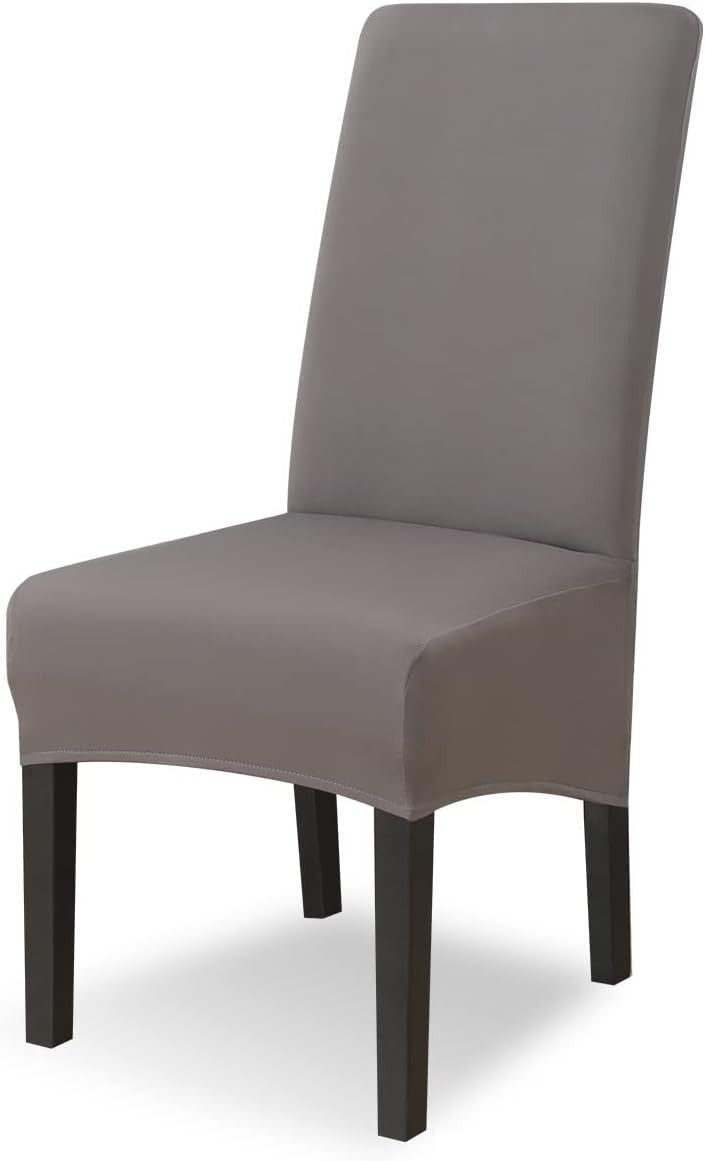 Zestaw 4 pokrowców na krzesła z elastycznego materiału, duży pokrowiec na krzesło do jadalni, zdejmowany i nadający się do prania