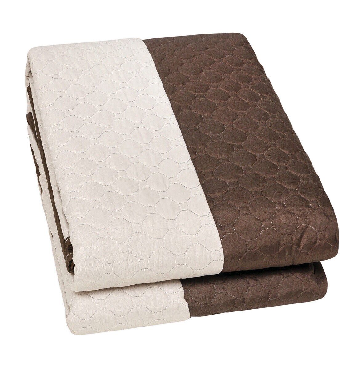 Couette Double Face Couverture Douce Couvre Lit Mi Saison Couleur Unie Simple 155x255 Marron - 4