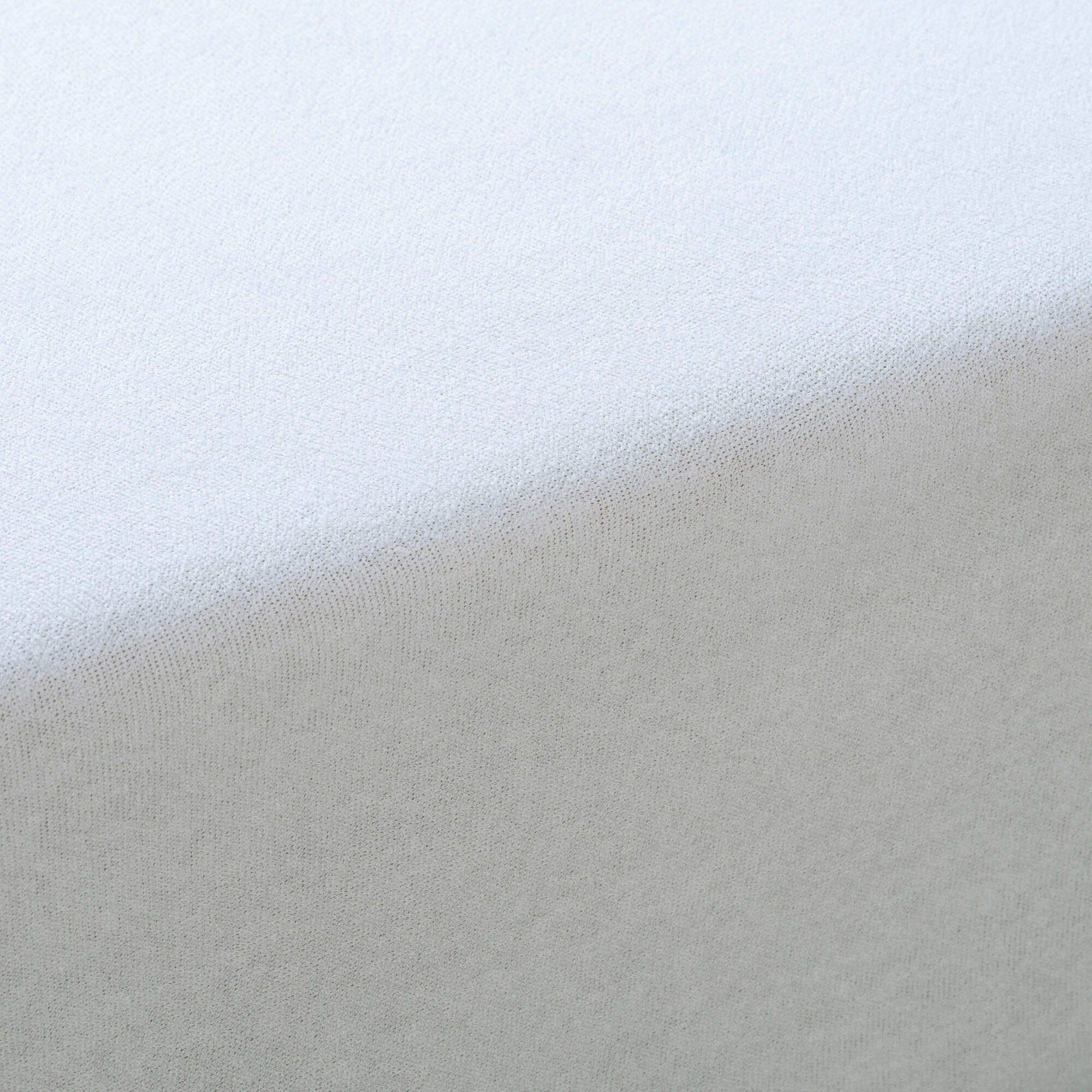 Housse de matelas en bouclette élastique en coton blanc pour lit de 150 cm - 6