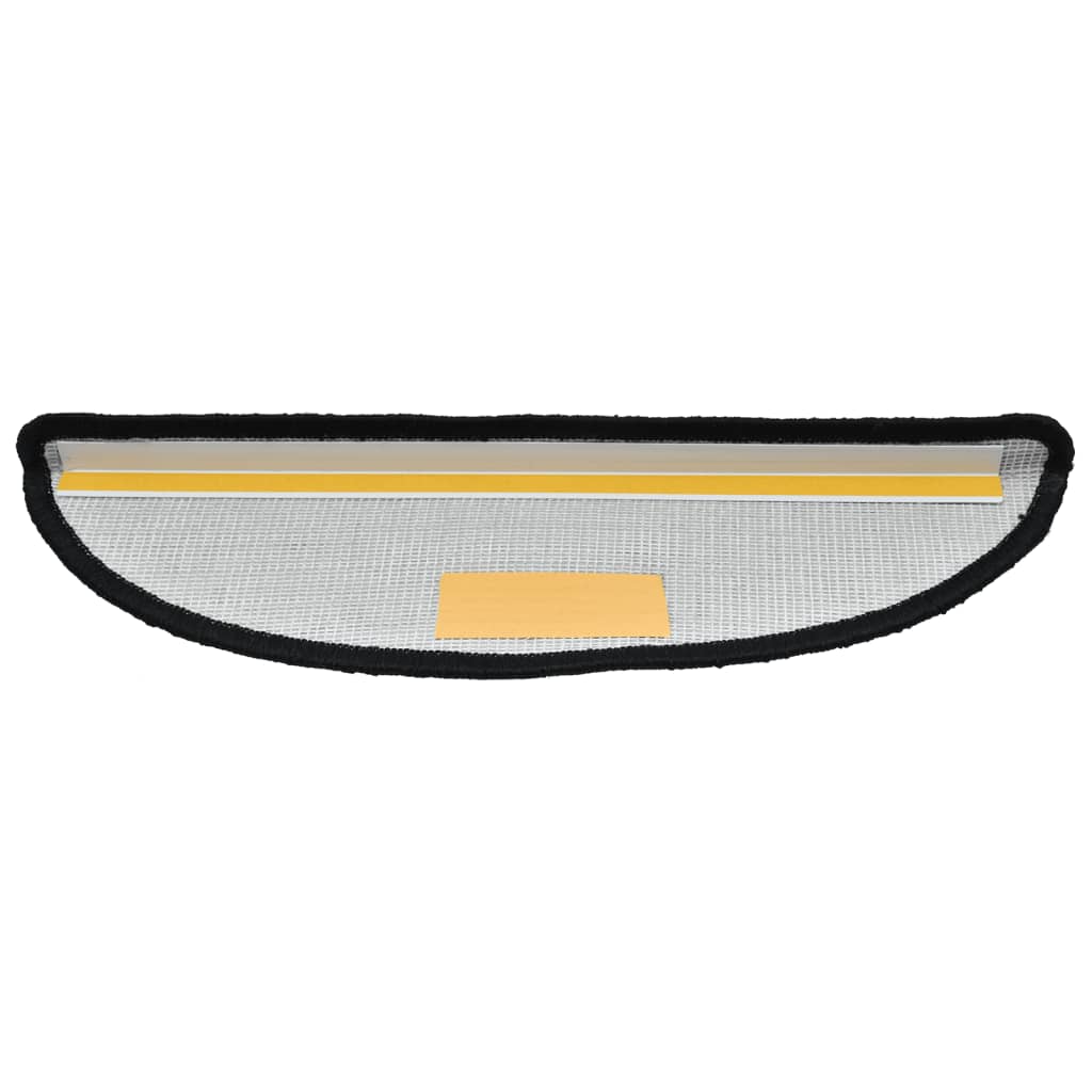 Tapis d'escalier 10 unités noir 56x17x3 cm - 5