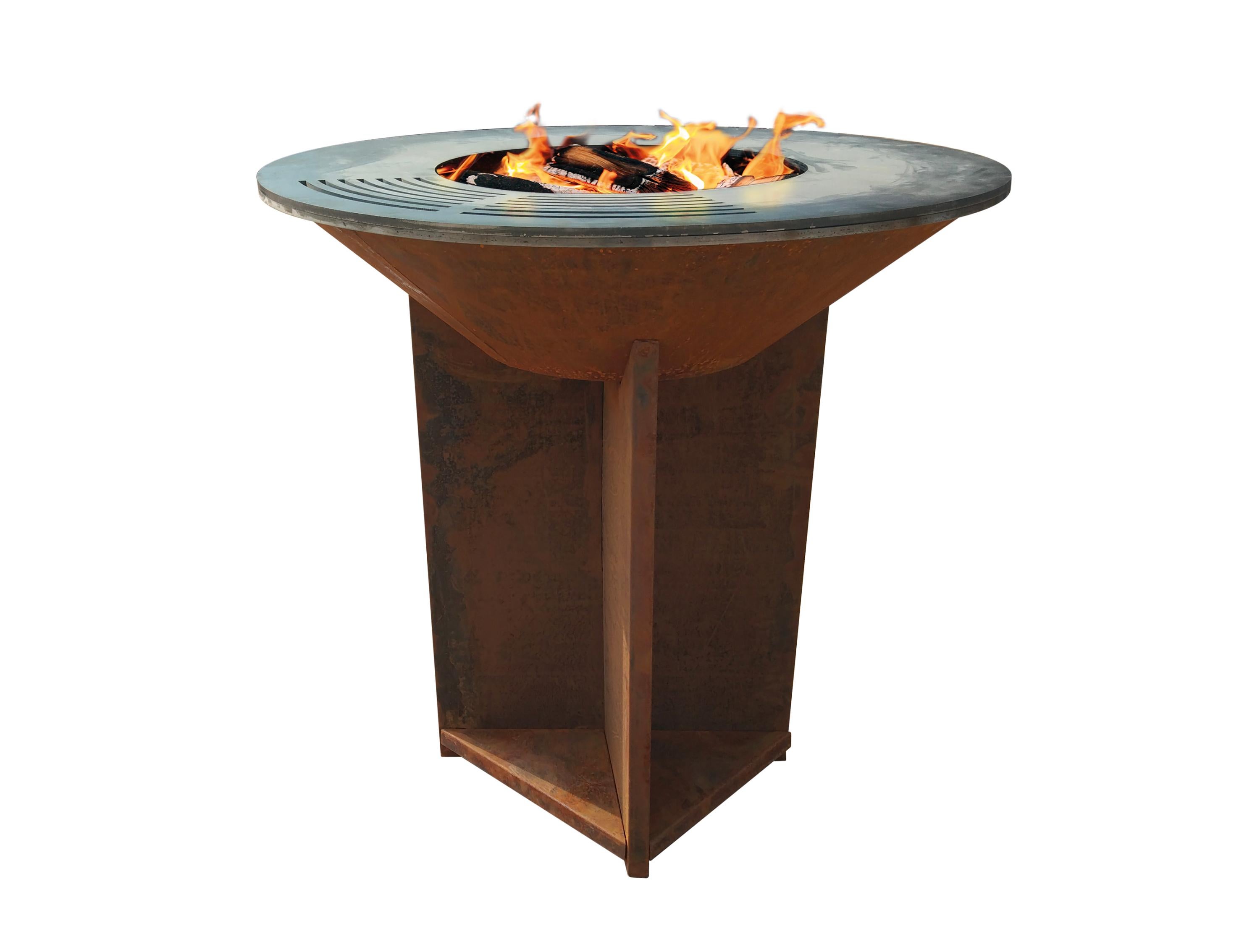 Barbecue brasero avec plaque d'acier de 100 cm - 2