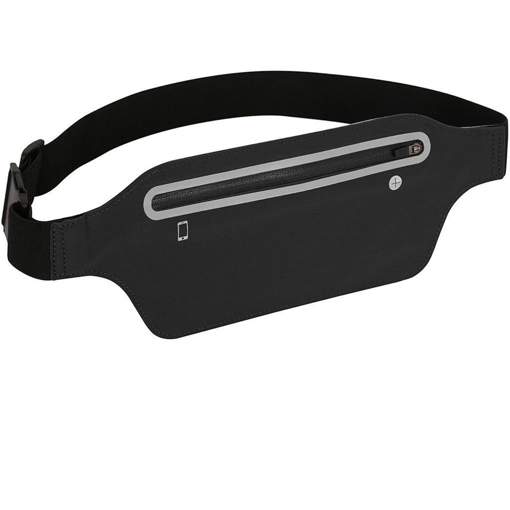 Sac Banane Homme Femme Étanche - Sacoche Ceinture Réglable Pour Sport, Voyage, Course Noir