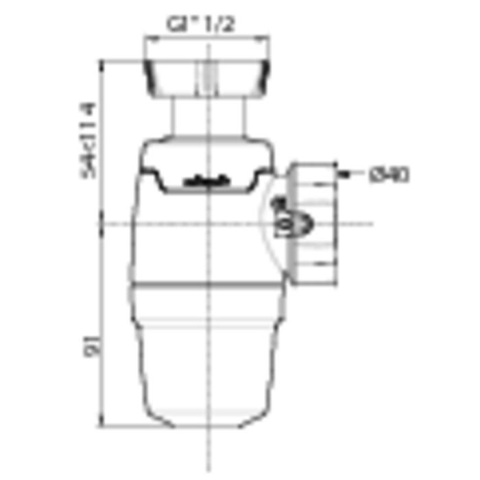 Siphon Évier Neo Air Ø40 - Wirquin Pro - 5