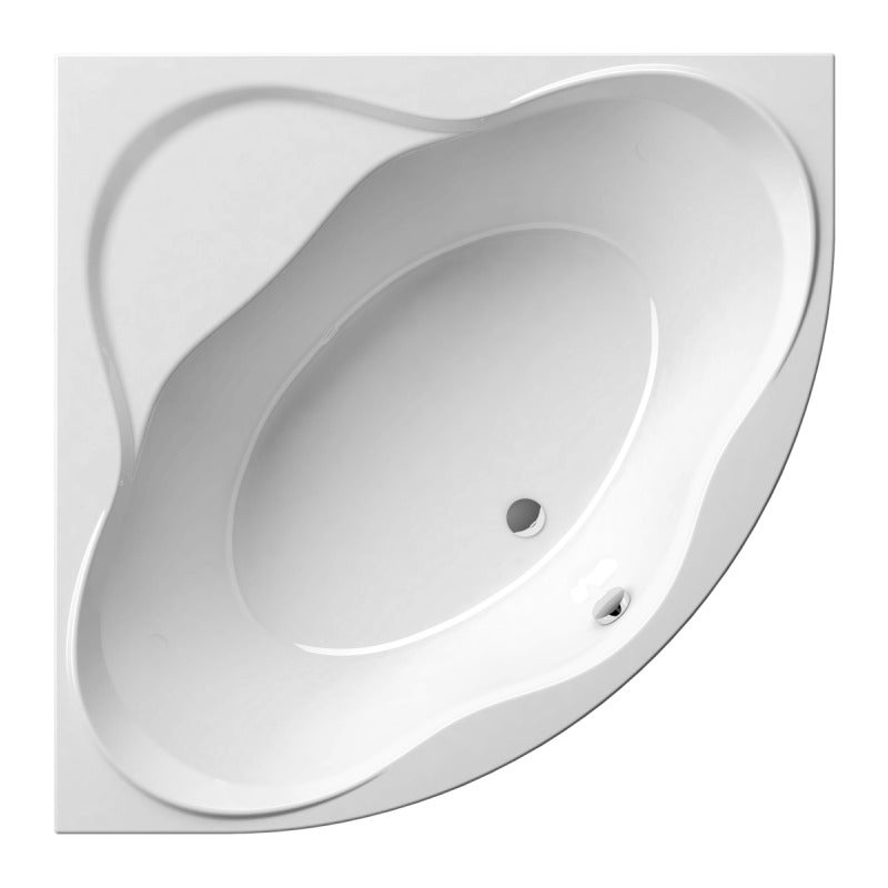 Newday 150x150 cm Baignoire d'angle en acrylique, sans pieds, blanc (C661000000) - 2