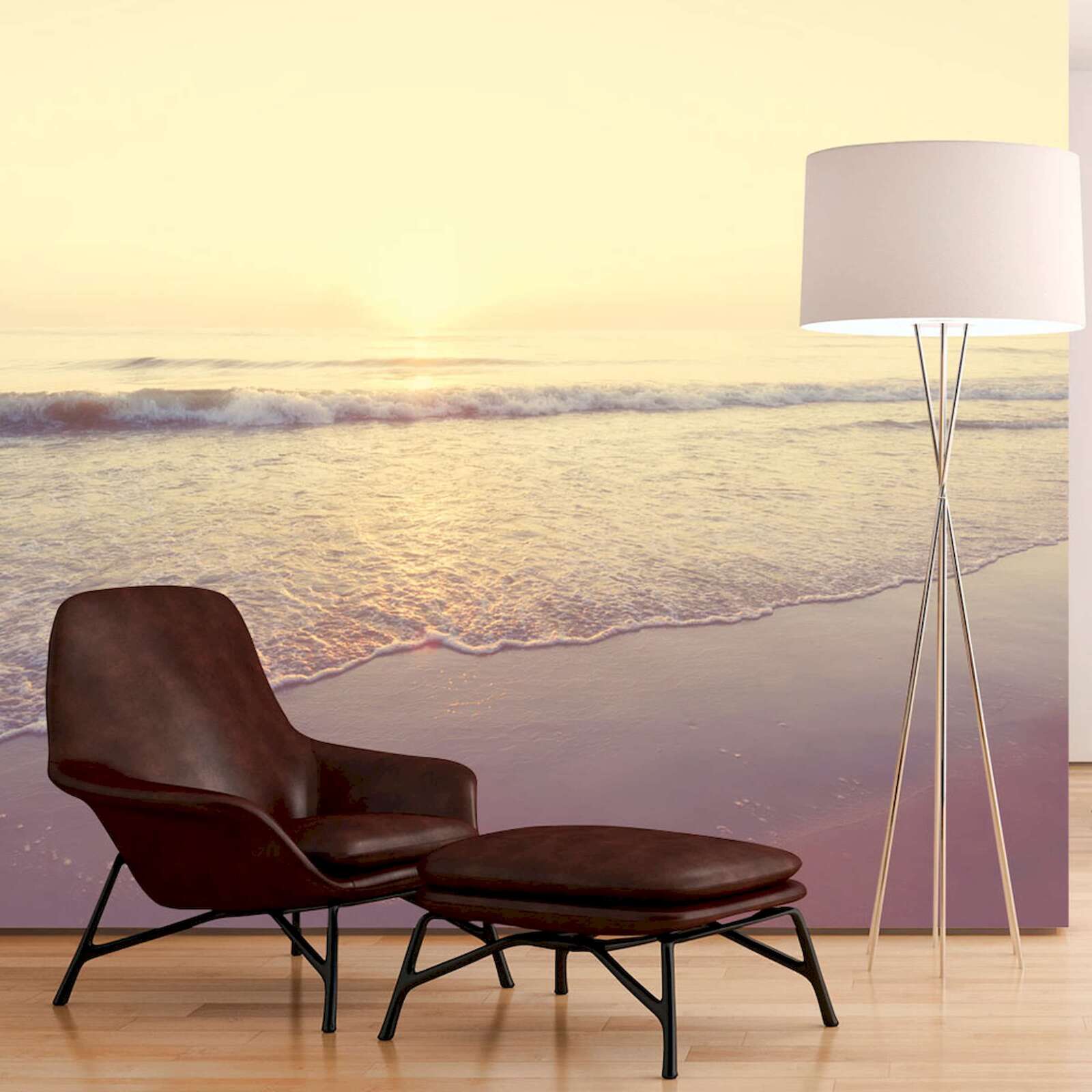 Papier peint adhésif Matin sur la plage - 294 x 210 cm | Leroy Merlin