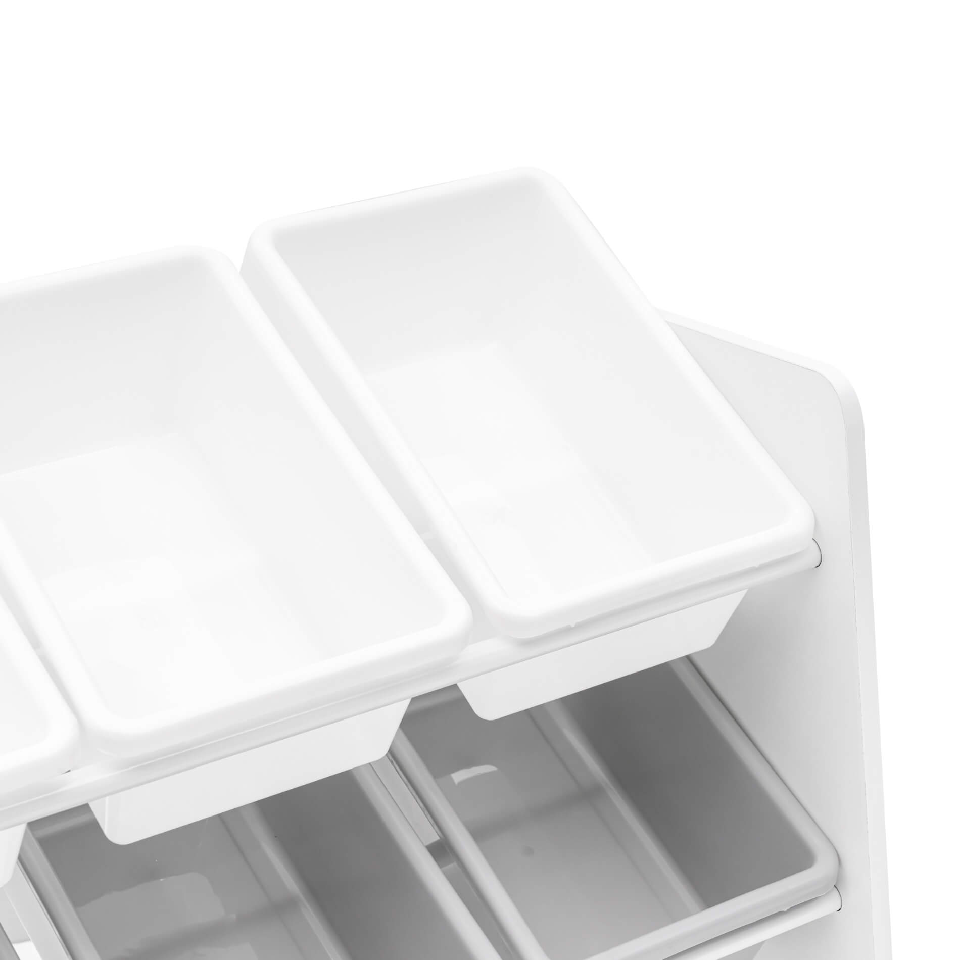 Organizador de Brinquedos Rebecca Mobili Prateleira de Quarto MDF Branco com 9 Caixas Amovíveis - 6