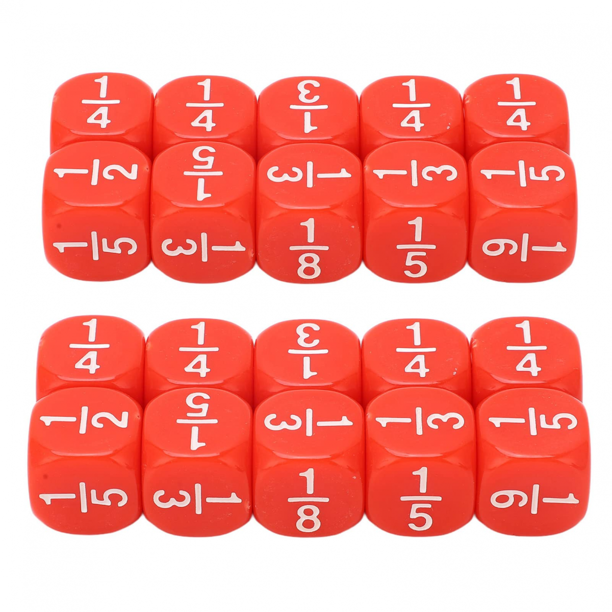 Lot De 6 Dés Multi-faces En Plastique – Unité, Dizaine, Centaine… Couleurs Aléatoires