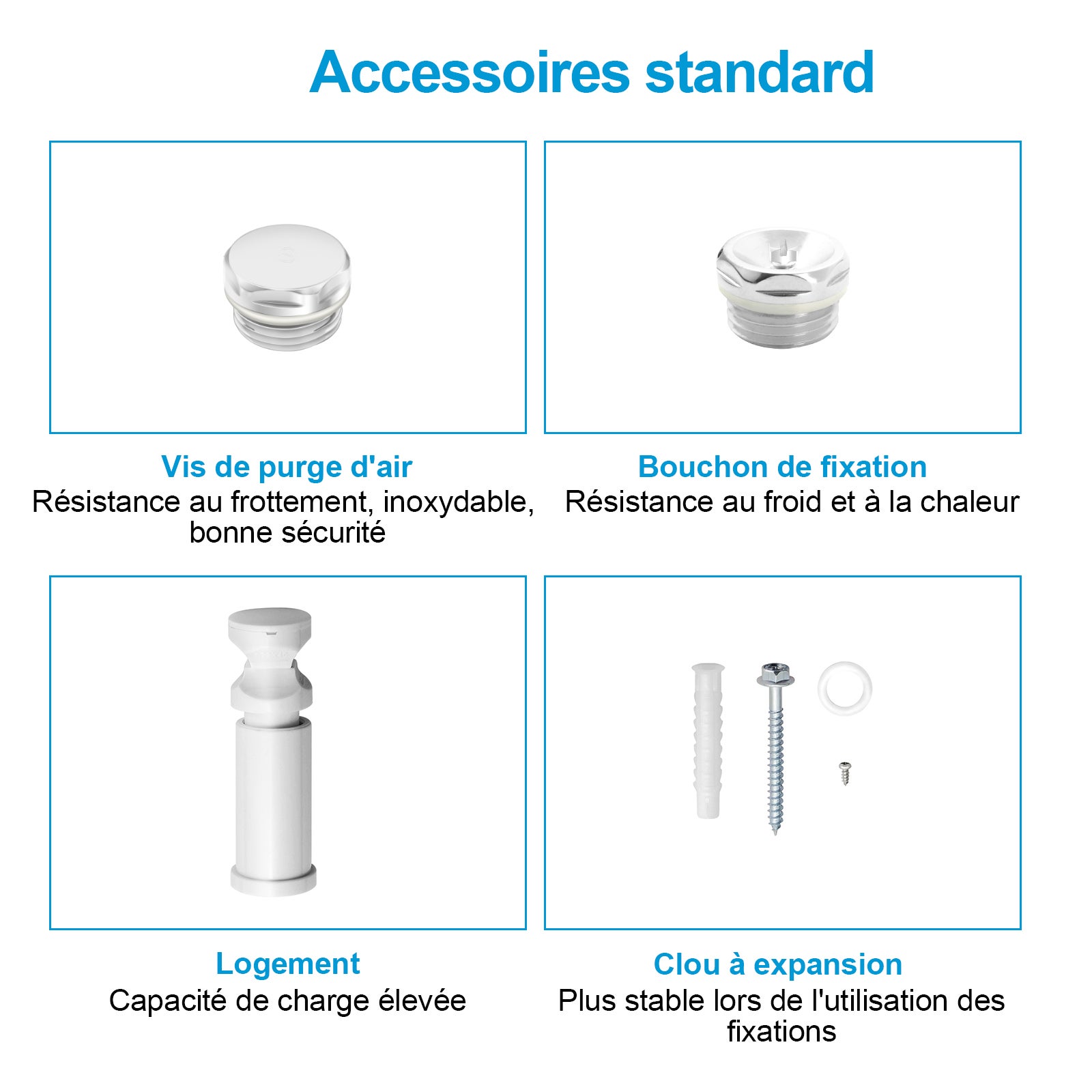 Heilmetz Sèche-serviettes eau chaude 100x60cm Blanc – Radiateur mural tubulaire droit, 498W pour chauffage central - 7
