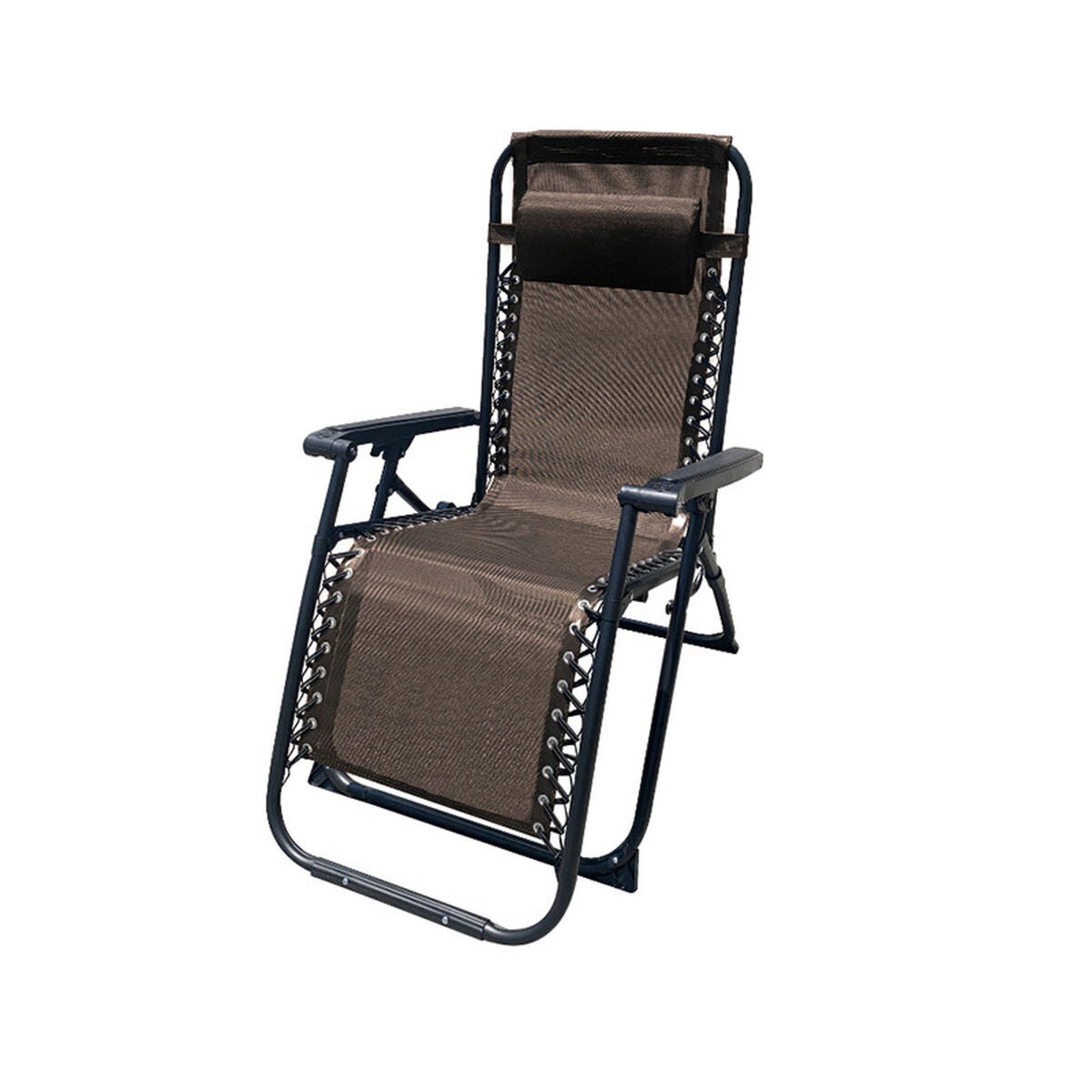Marbueno Chaise Longue Pliante Acier Avec Coussin Jardin et Piscine 90X66X108 cm Gravité Zéro Beige 10005 - 6
