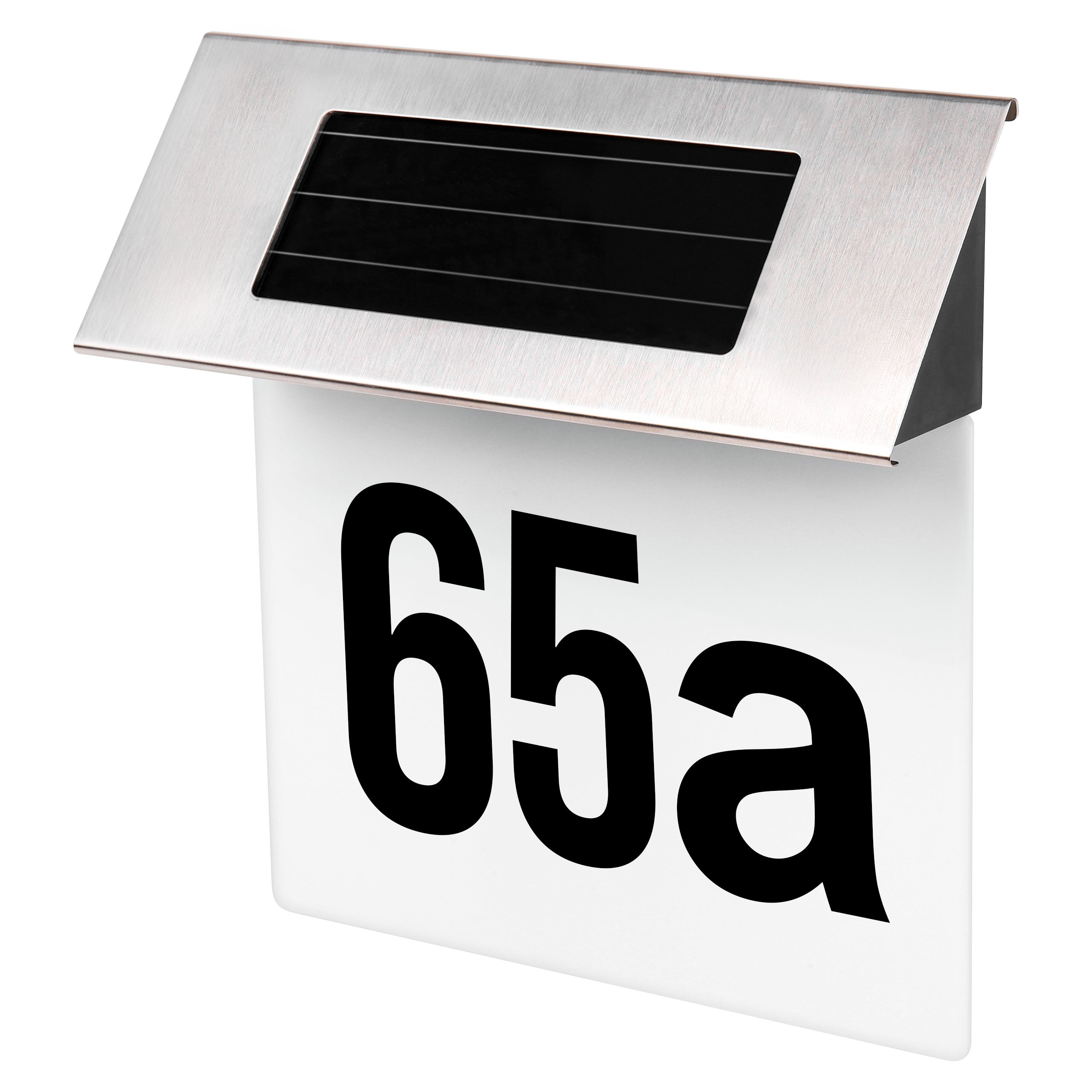 Lampa solarna LED numer domu 19x18,5cm IP44 6500K ścienna elewacyjna stalowa MasterLED