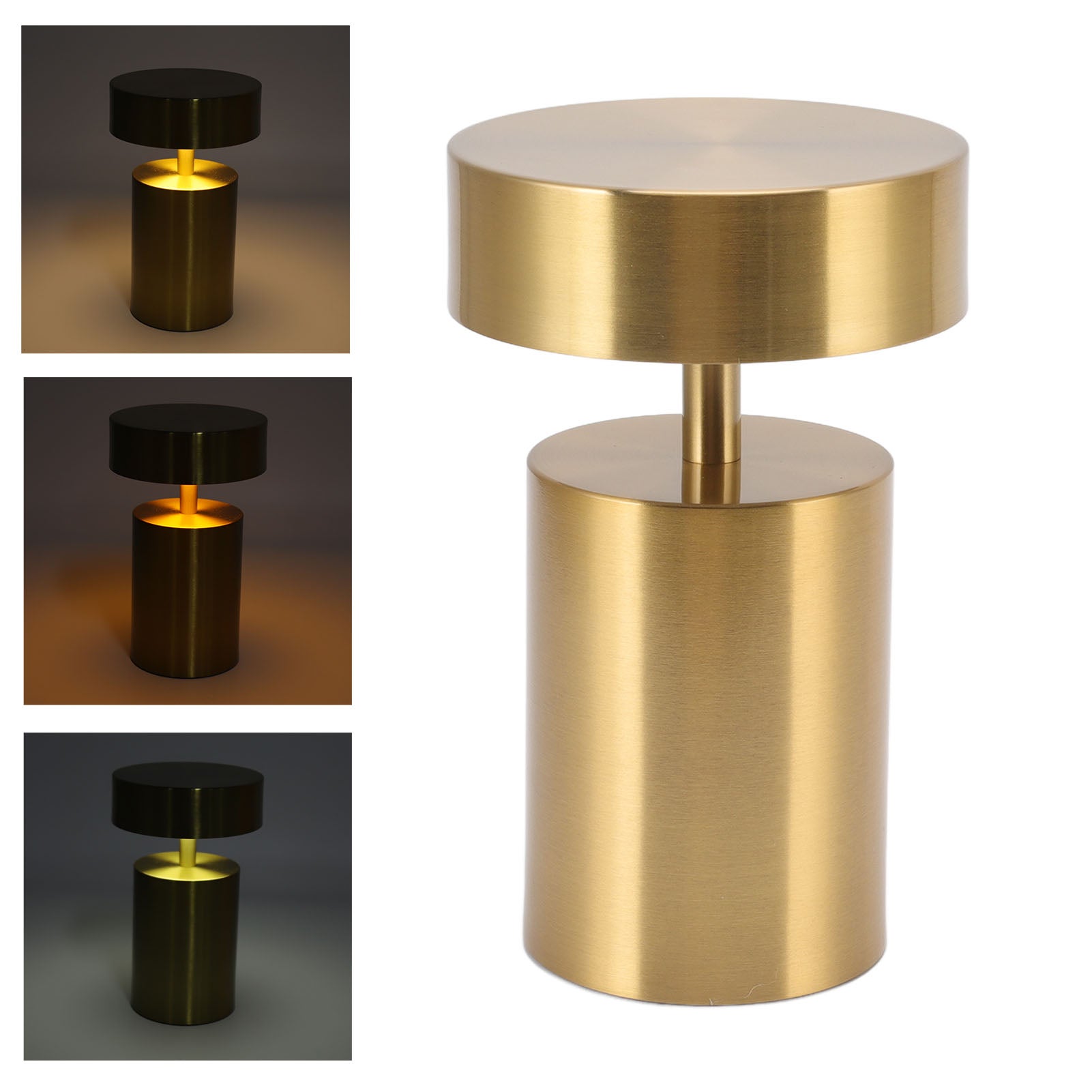 Beliani Lámpara LED Inalámbrica De Mesa FRANCOLI Con Regulador De Intensidad Metal Marron 94482564