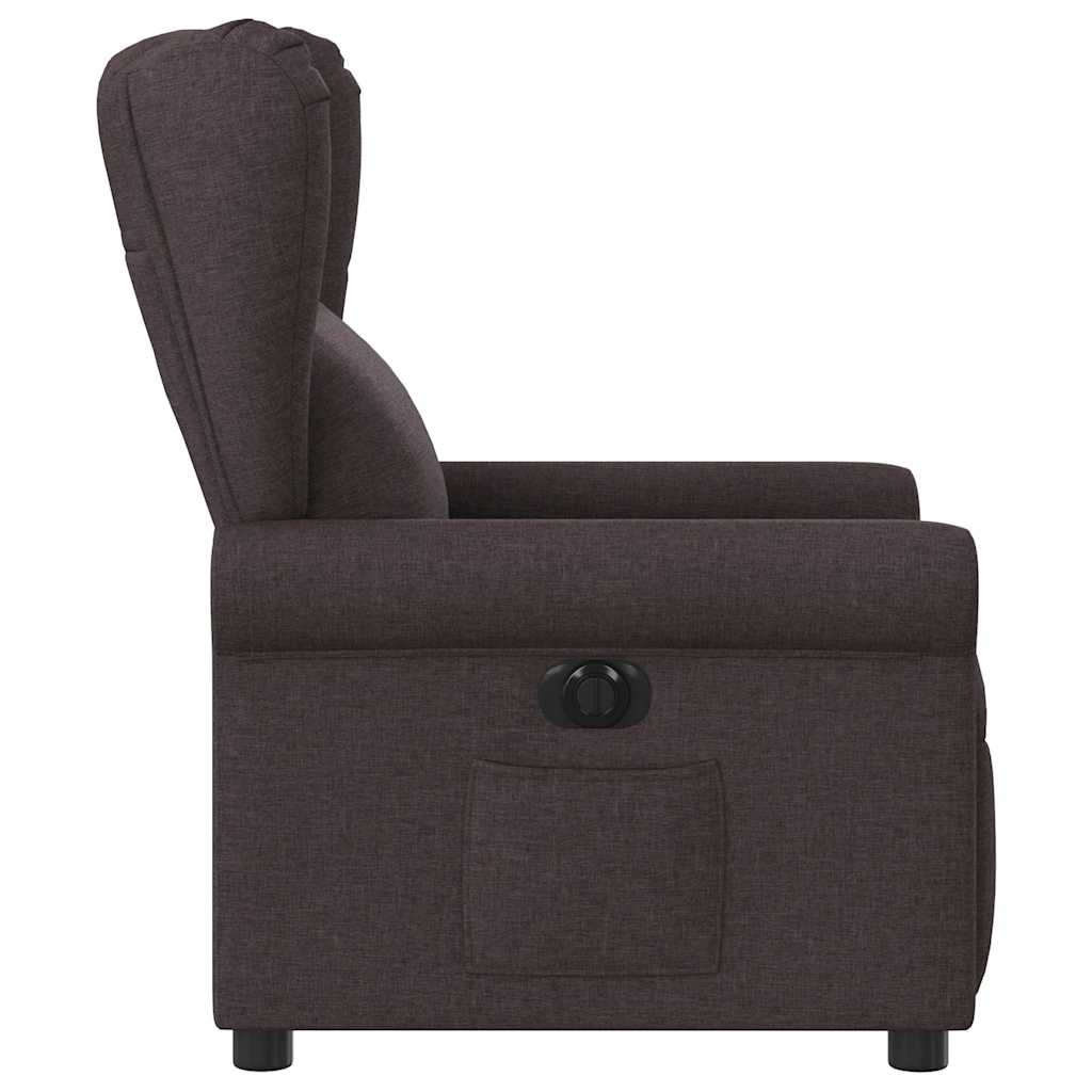 Fauteuil de télévision | Fauteuil inclinable électrique Marron foncé Tissu CFW162167 - 5