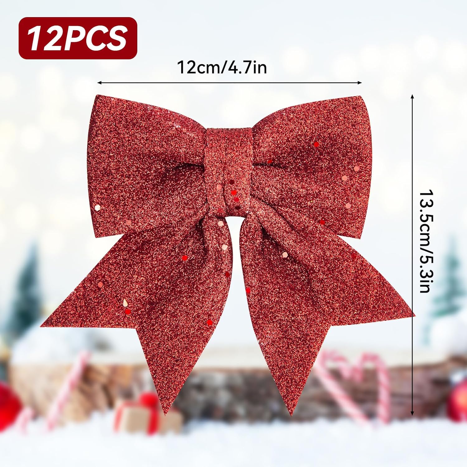 Set * fiocchi in * per Natale * per decorare alberi e ghirlande, adatti sia per feste al chiuso che all'* * per confezioni regalo e composizioni * per matrimoni