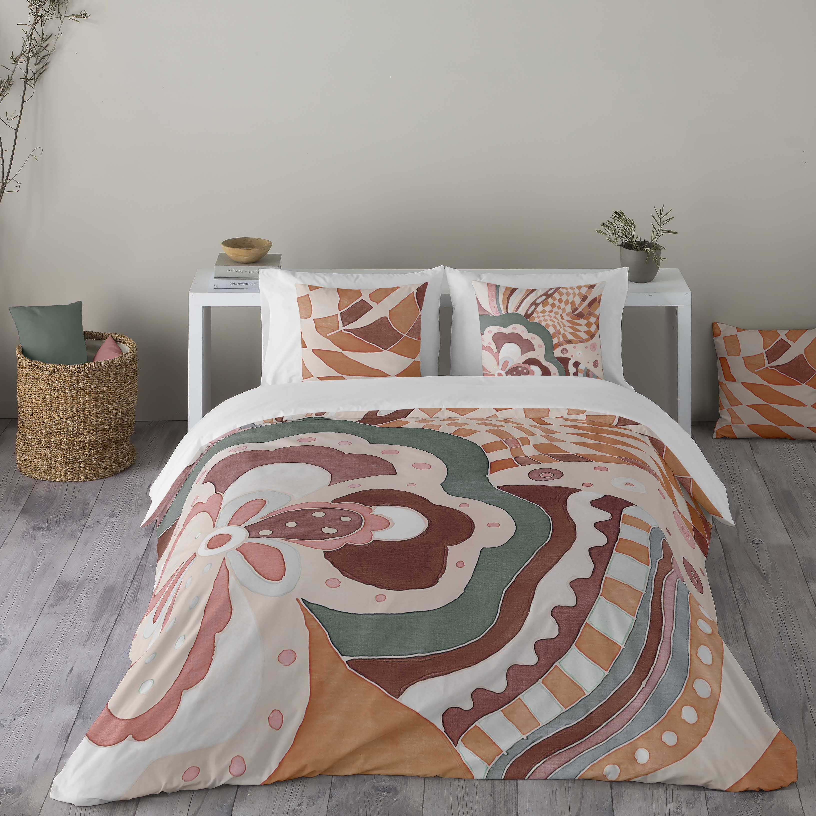 Copripiumino 240x260 Cotone Set Copripiumino In Cotone Satinato A