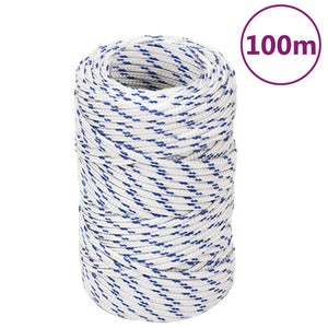 Cuerda De Barco De Polipropileno Blanca - 20 Mm De Grosor, 50 Metros De Largo