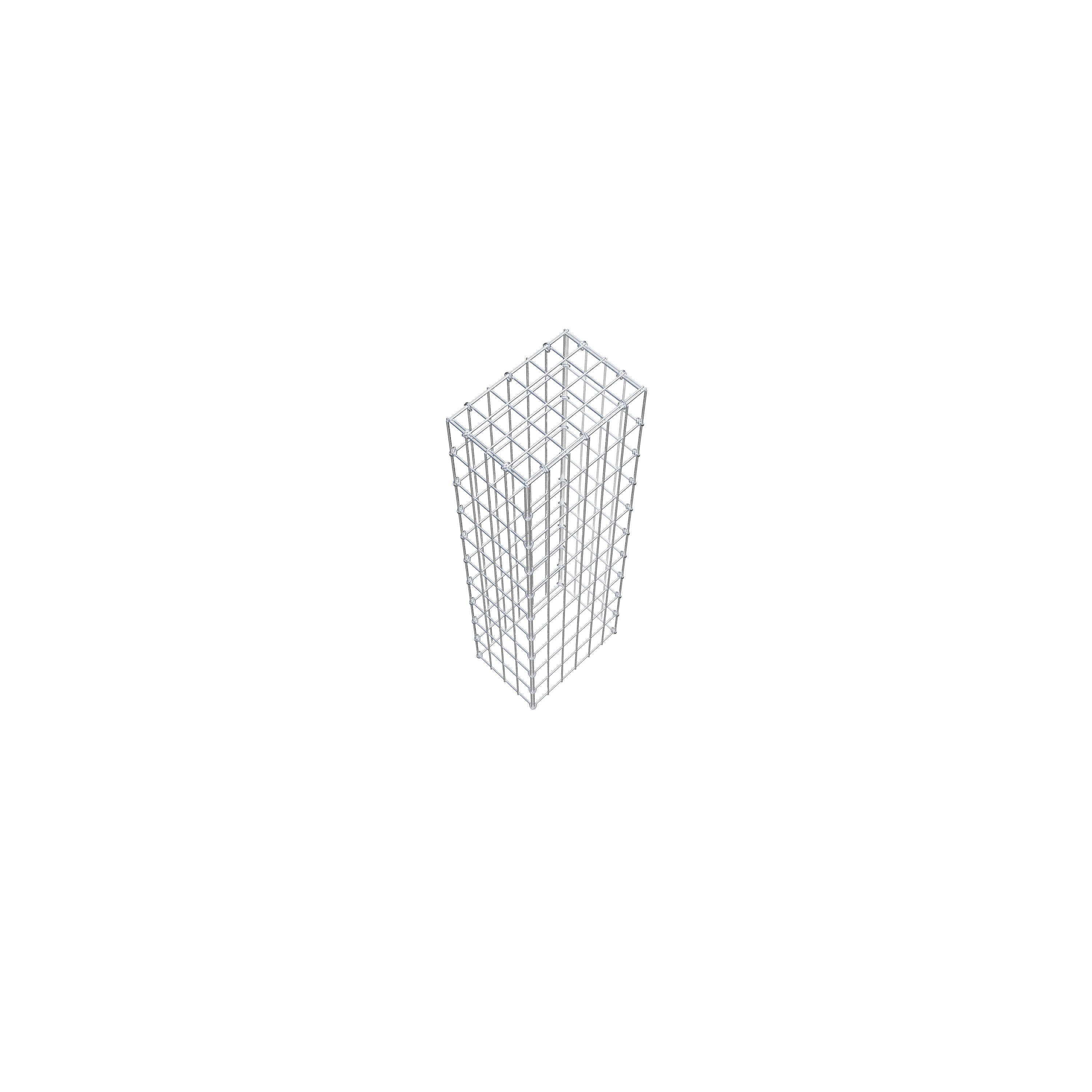 Gavión para apilar en acero galvanizado 100x20x30cm (LxAxP), malla 5 x 10cm, Anillo en C, sin rejilla inferior - 4