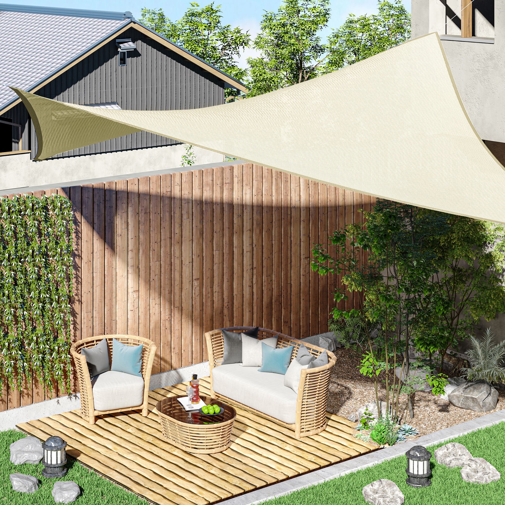 voile d'ombrage HDPE Outsunny - 2