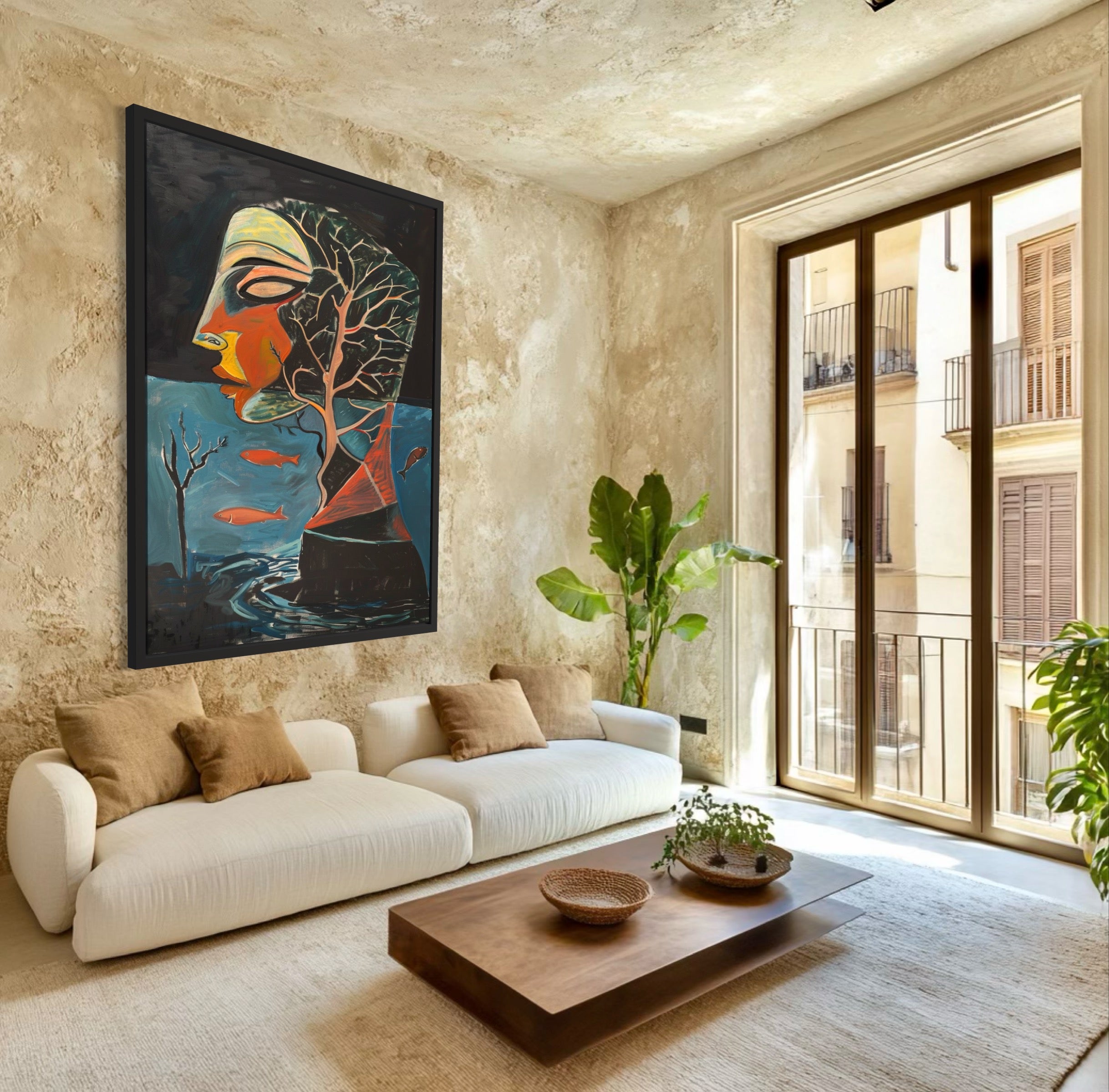 Estampe à encadrer, 50 x 70 cm. POLARTE - Racines du silence : Échos de l'eau et de l'âme - 2