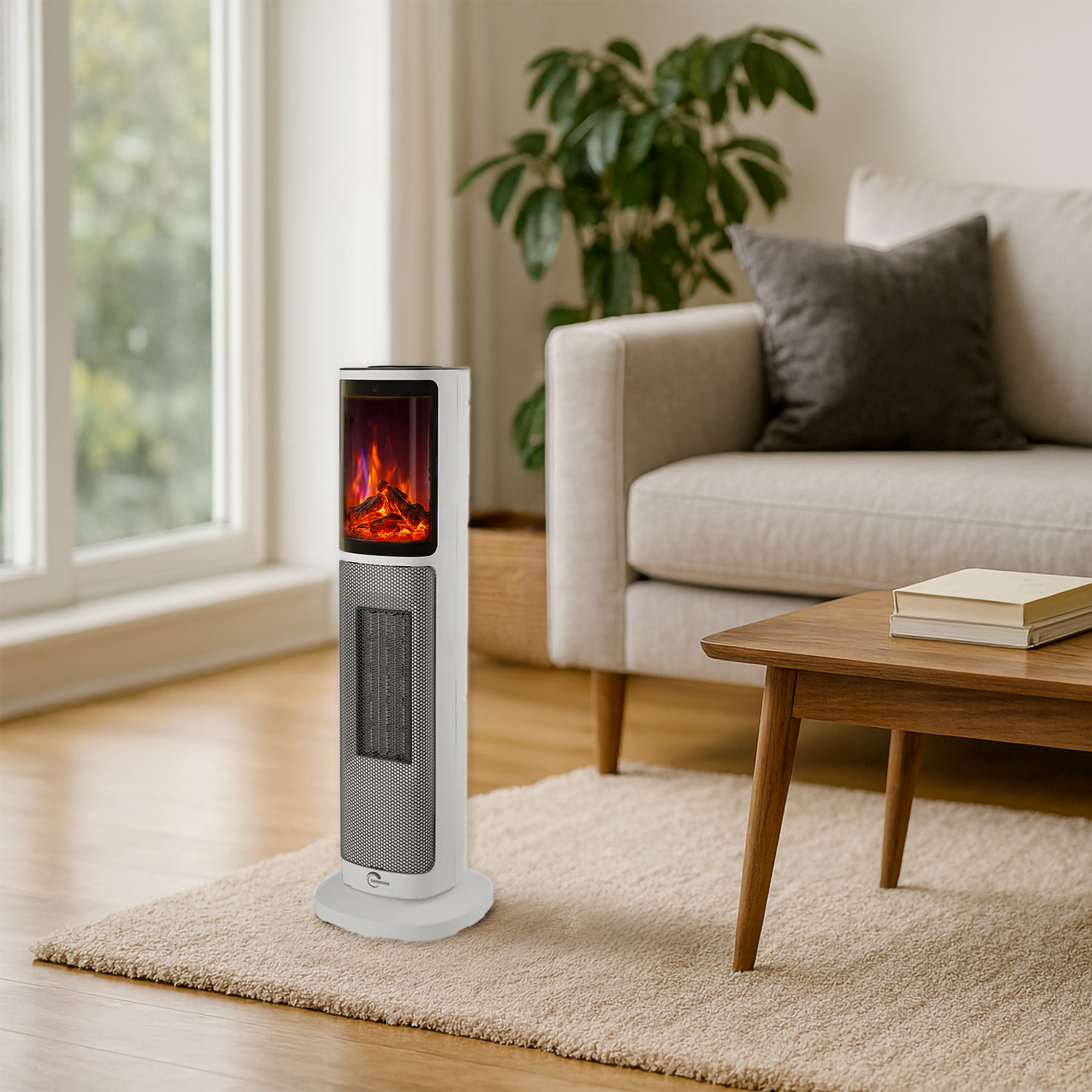 Radiateur Céramique Oscillant Lizeo 2000 W Blanc Sannover - 3