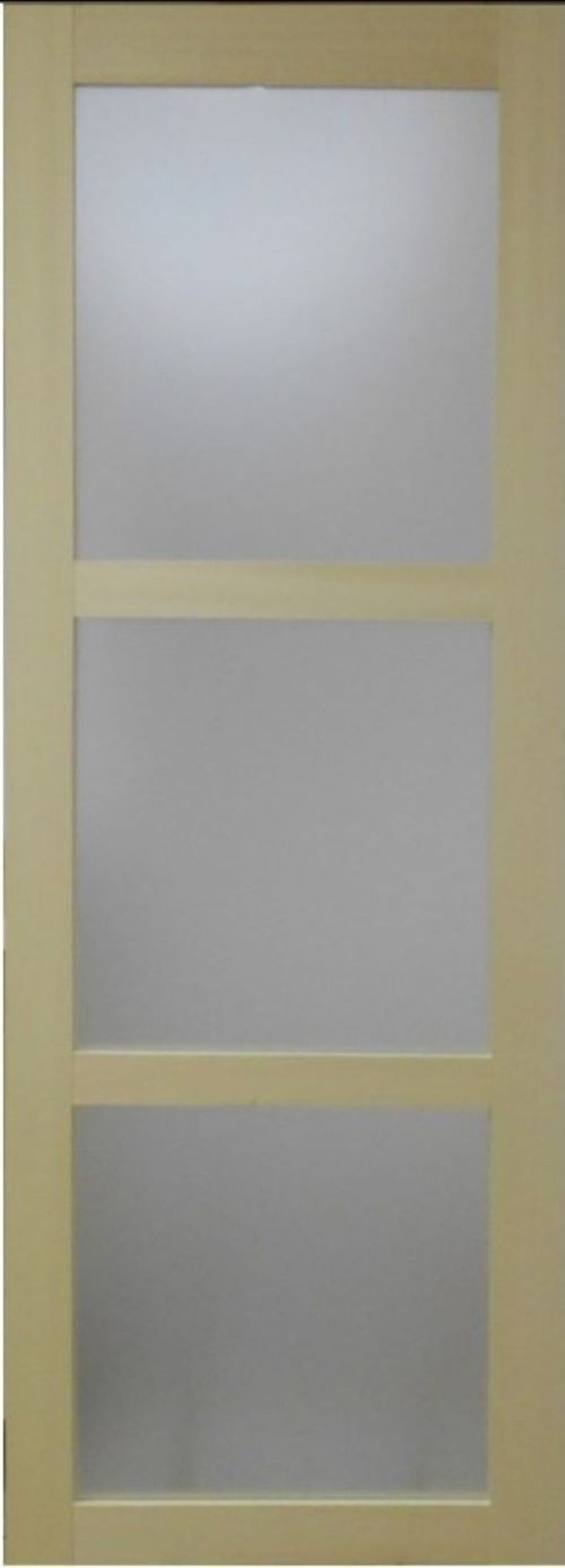 Porte Coulissante Bois Ayous Vitrée H204 X L93 + Système à Galandage ...