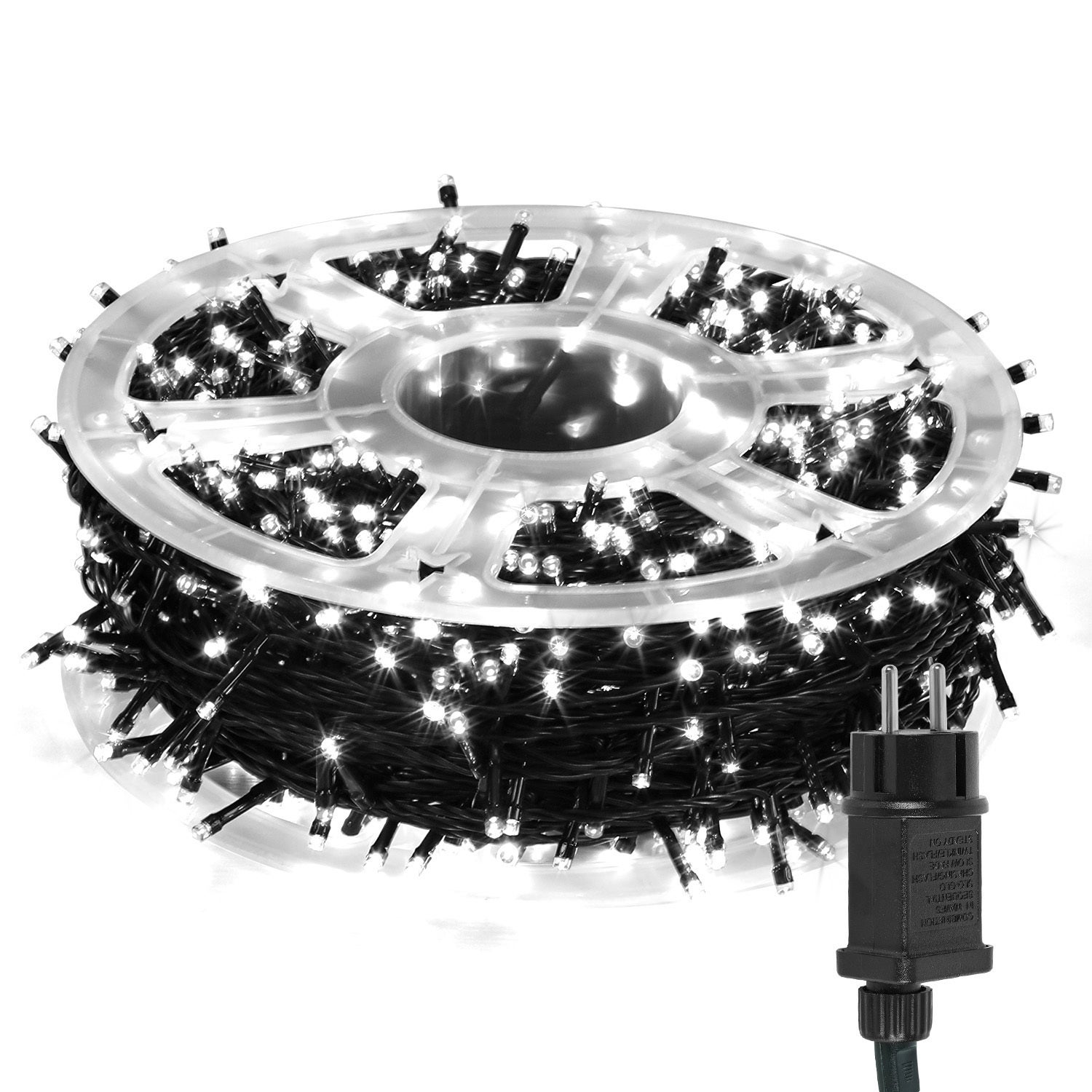 HENGMEI Ghirlanda Natalizia Luminosa 8 Metri - Con Catena LED E Spina, Decorazione In PVC Con Pigne Per Interni/esterni - 2