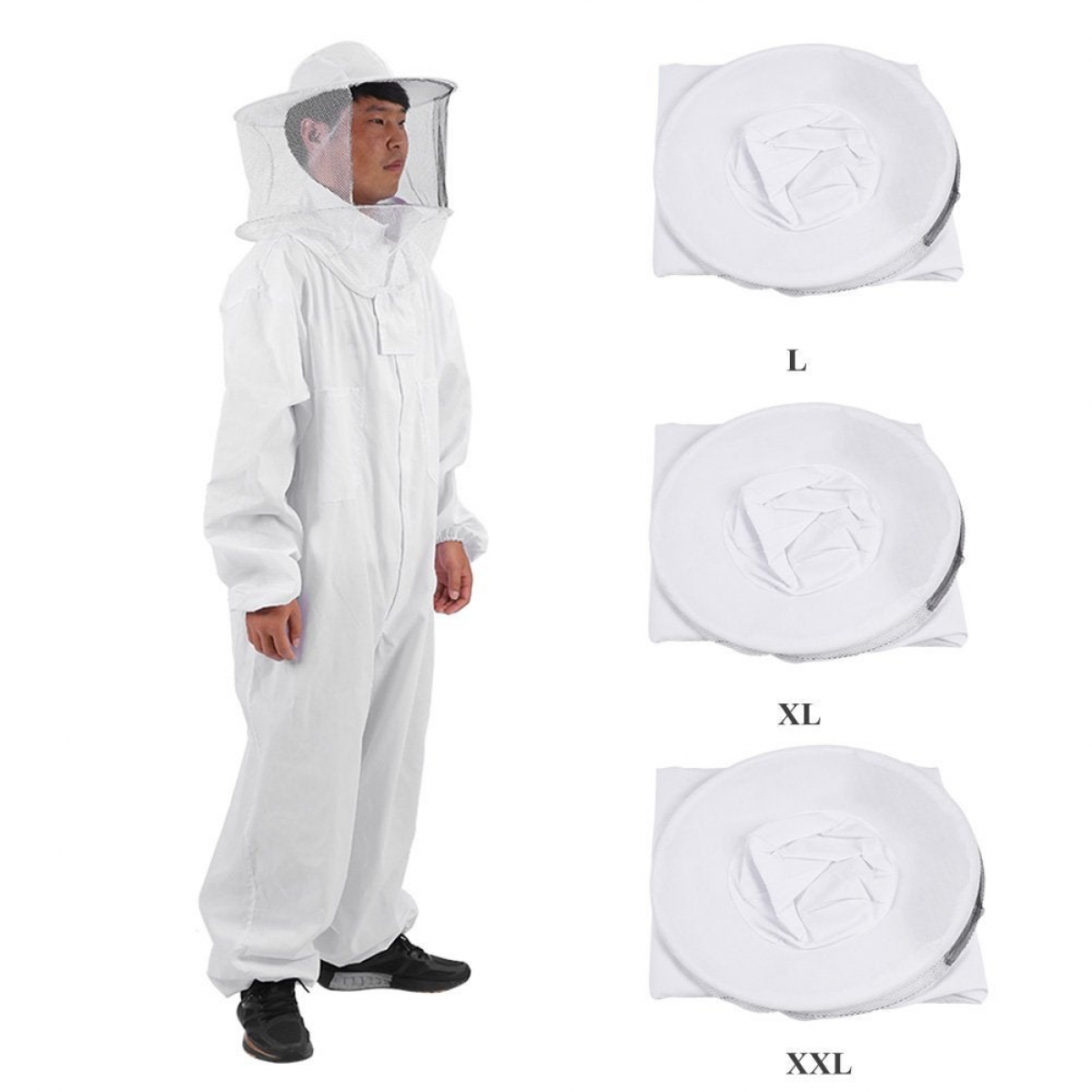 Roupa de apicultura para homens e mulheres, fato de apicultura profissional, fato de apicultor com - 9