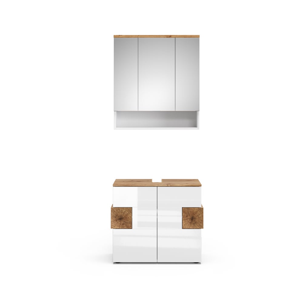 Vicco Zestaw mebli łazienkowych Eden, Biały, 2 części