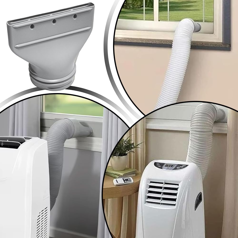 Adaptateur plat pour tuyau d'évacuation de climatisation - 130 mm/150 mm -Pour fenêtres, accessoires pour climatisation mobile, extraction,sèche-linge - 5