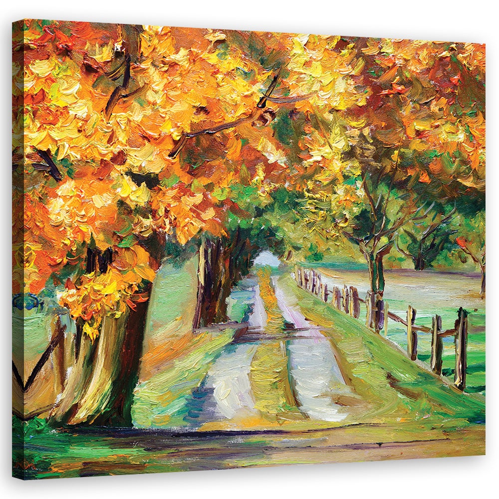 Obraz na płótnie, Krajobrazy - Pomarańczowy 50x50