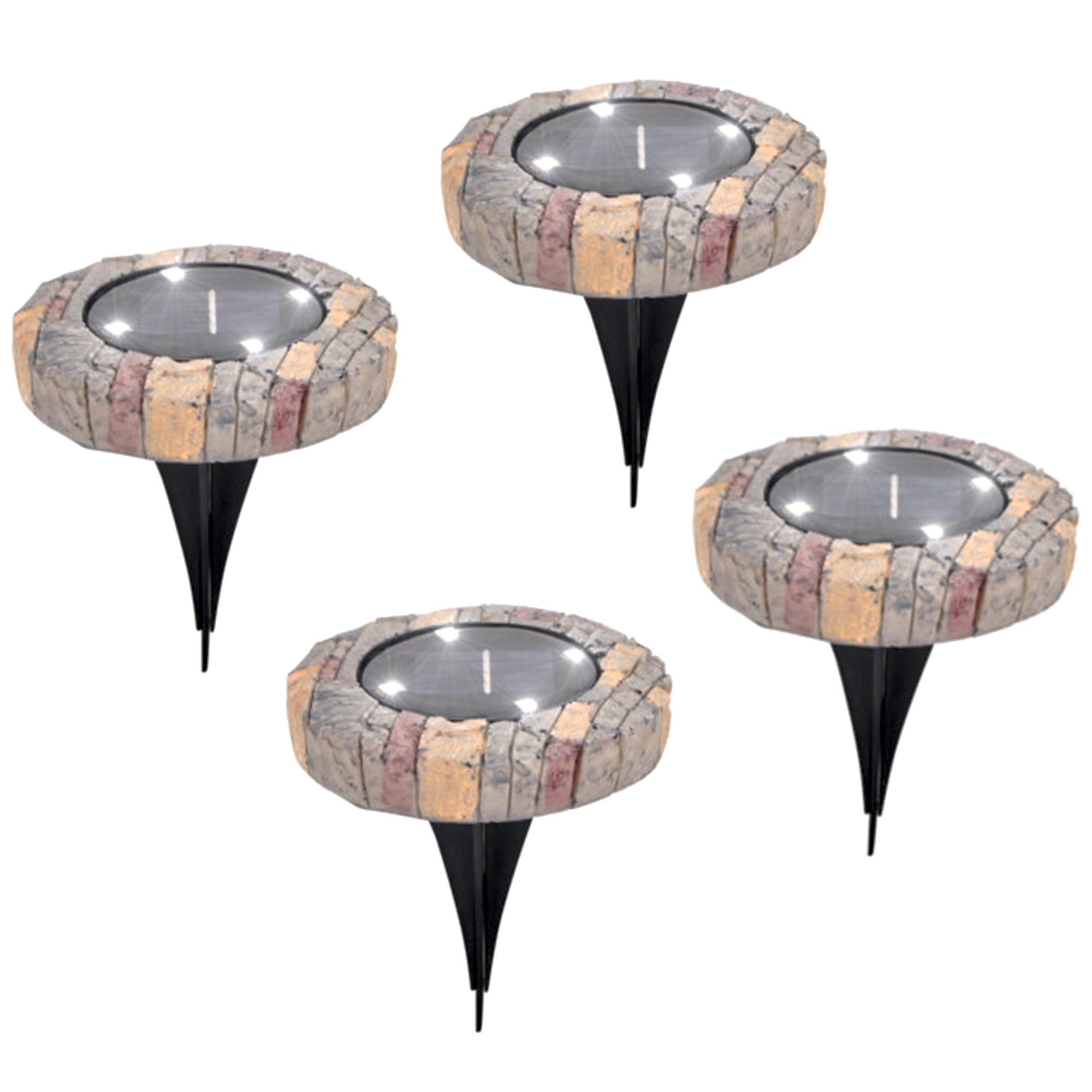 Lampeggianti solari ultrapiatti, set di 4 - 6