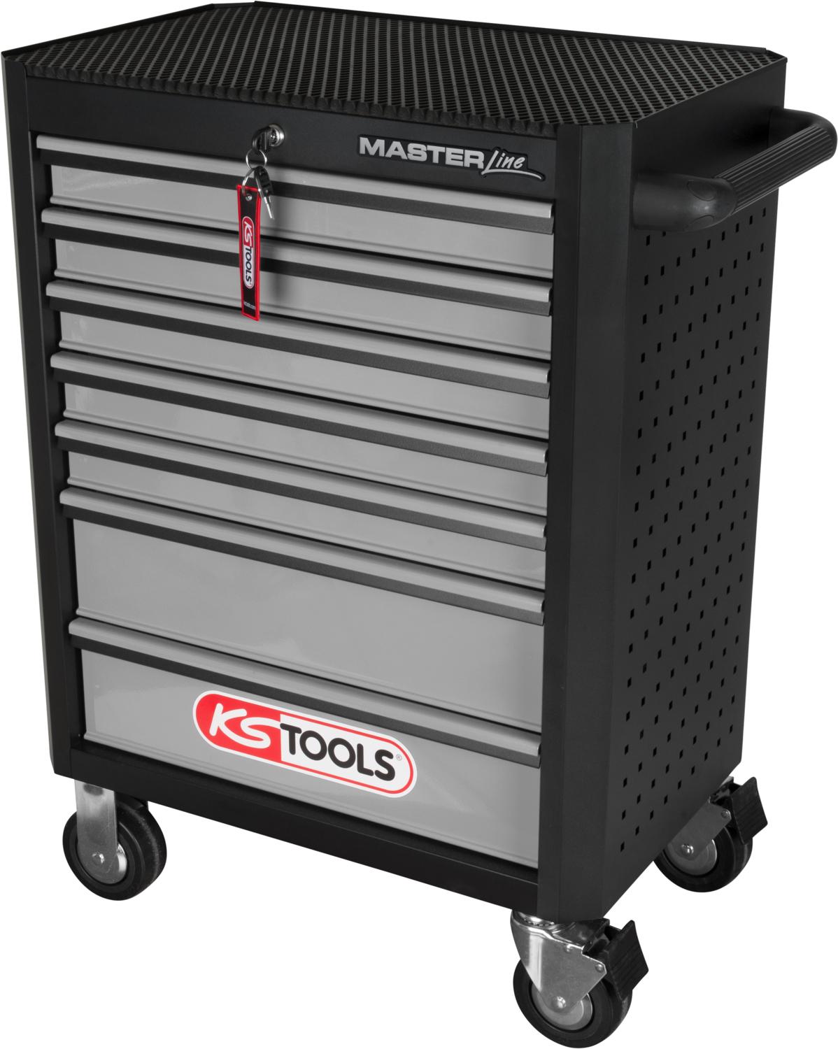 Servante D'atelier KS TOOLS ECOline – 7 Tiroirs, Noir/rouge, Charge 300 Kg