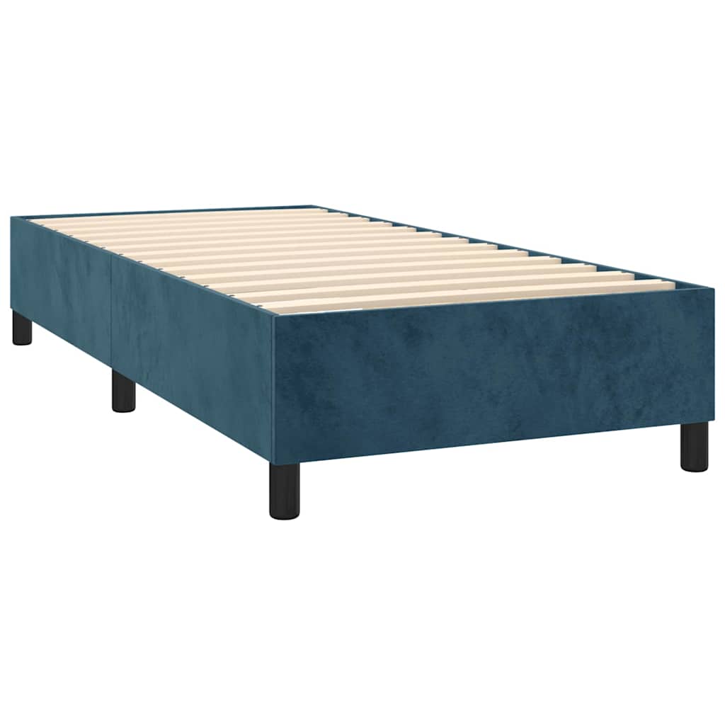 Sommier à lattes avec matelas, bleu foncé, 100x200 cm - 4