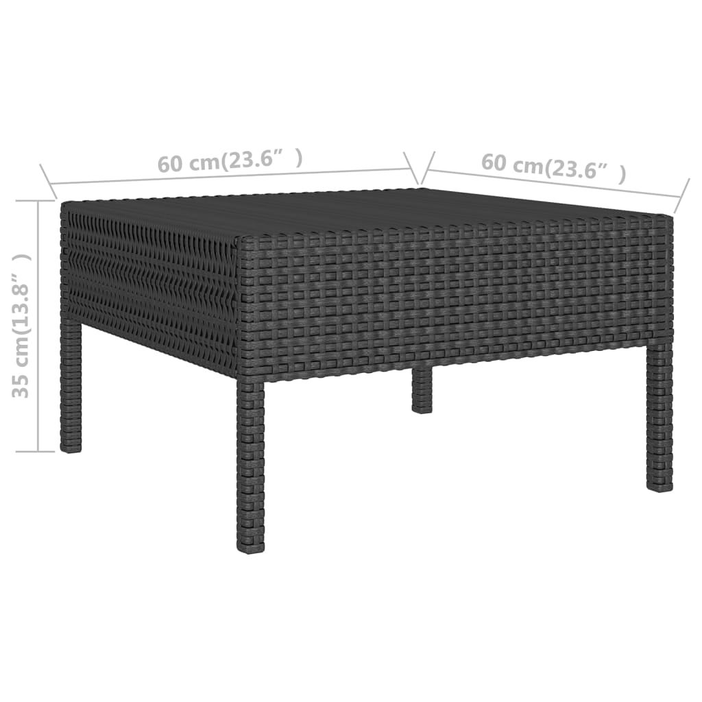 Maison Exclusive - Set Divani da Giardino 5 pz con Cuscini in Polyrattan Nero - 7