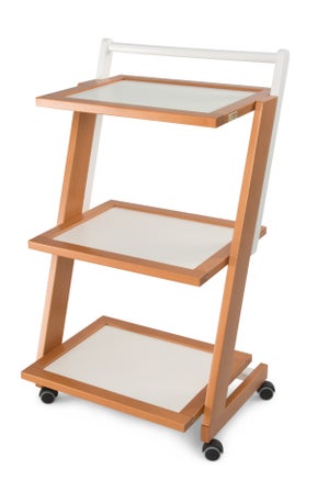 Carrello Servizio In Legno Ciliegio - Pratico E Funzionale, Con Ruote Piroettanti, Già Montato - Foto 2