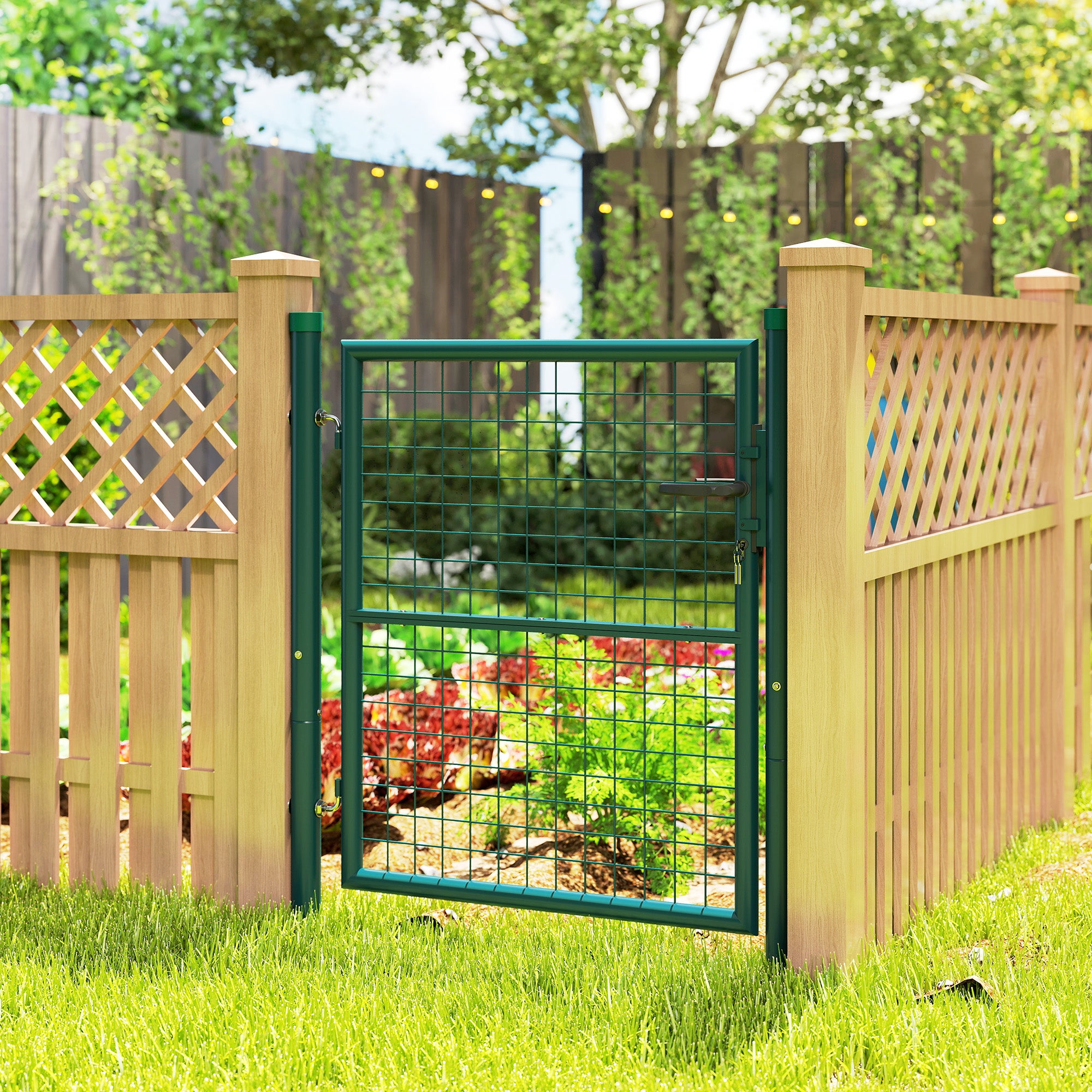 Portillon de jardin Acier Outsunny - 7