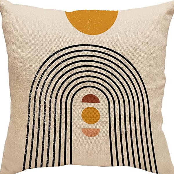 Lot de 4 Housse Coussin 45x45 Florale Peinture à l'aquarelle Housses de Coussin Décoratives en Coton Lin Taie Oreiller de Canapé - 5
