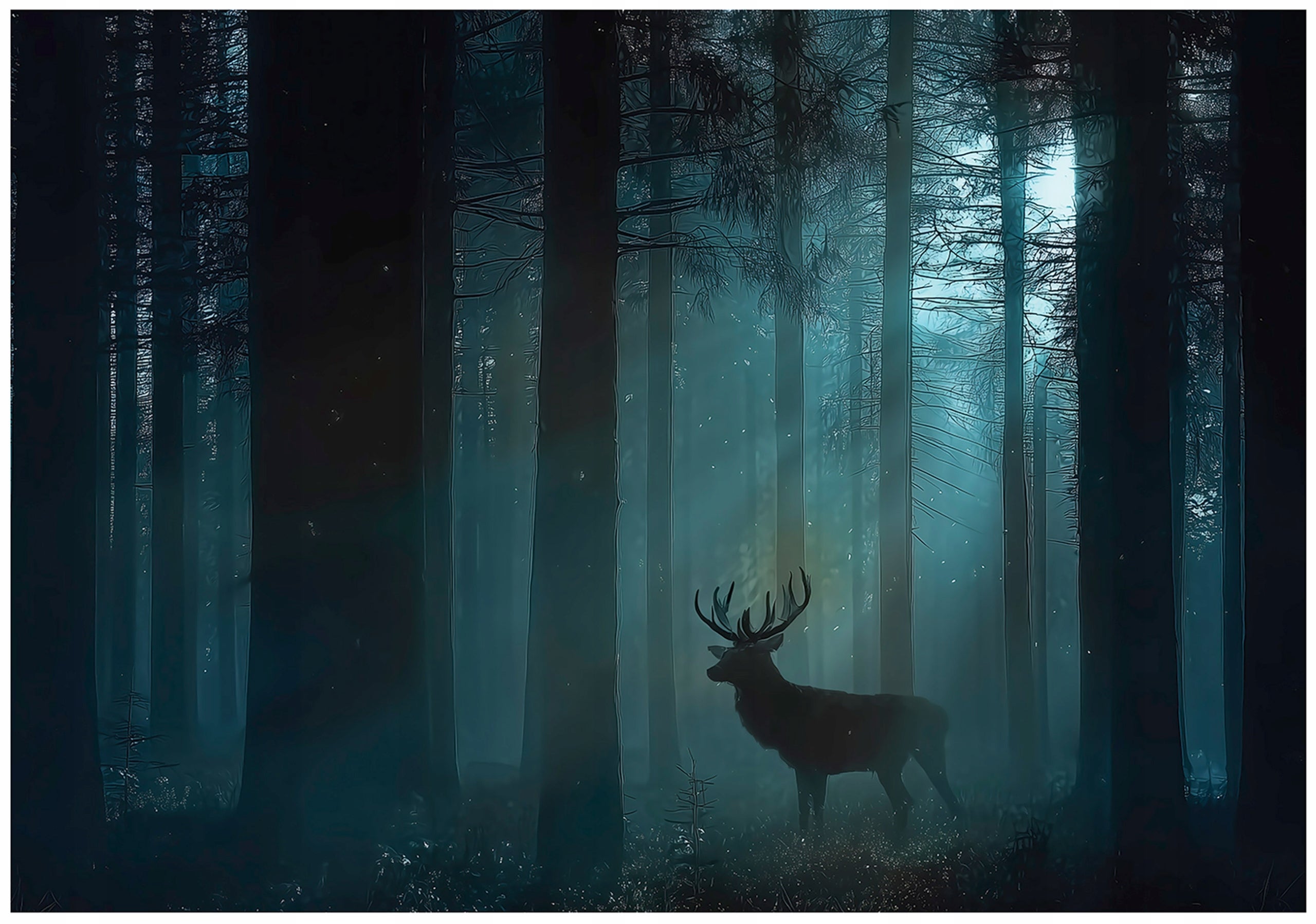 Fototapeta Las Drzewa Jeleń Zwierzęta Natura 350x250 cm Tapeta Do Sypialni Salonu Kuchni Na Flizelinie