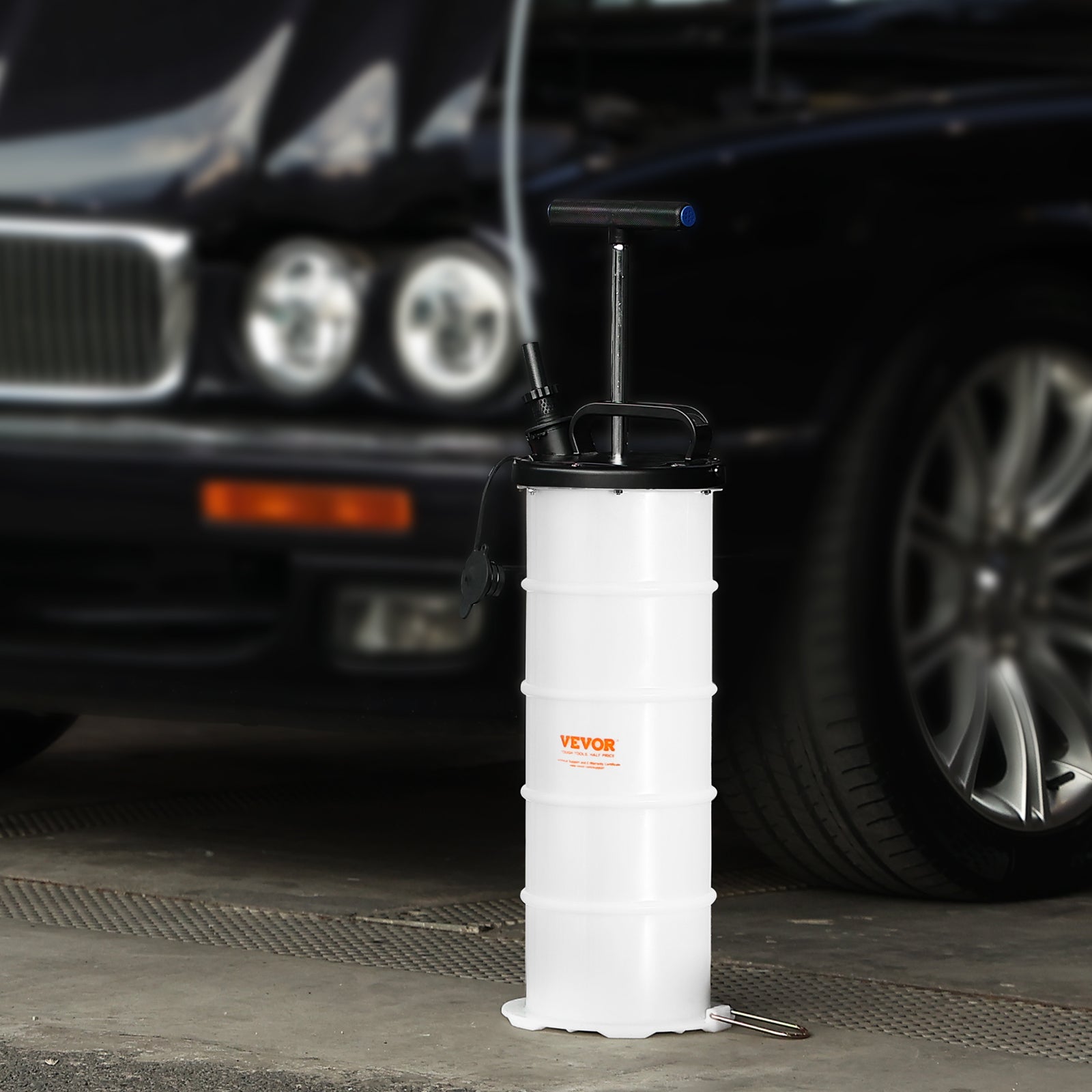 Extracteur de Fluide VEVOR 6,5 L Pompe à Vide d'Aspiration Vidange d'Huile Moteur Manuel avec Jauge et Tuyau d'Aspiration pour Changement d'Huile - 8