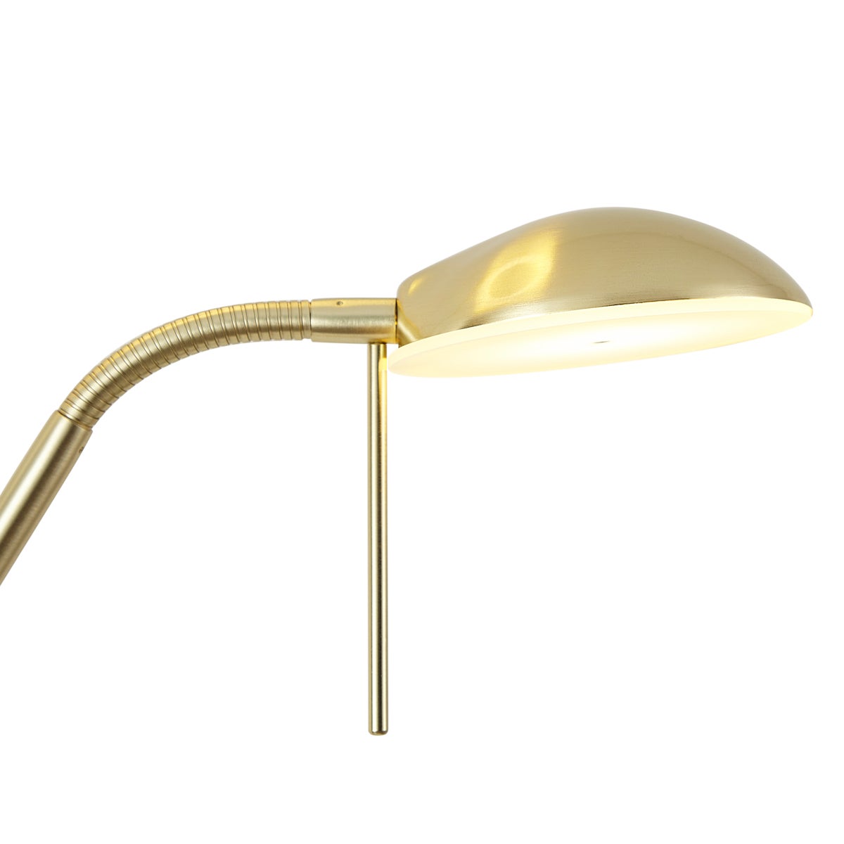 Qazqa moderne lampadaire uplighter avec bras de lecture - Divo - doré/laiton, led intégrée 18w incluse, Integrated led, - 5