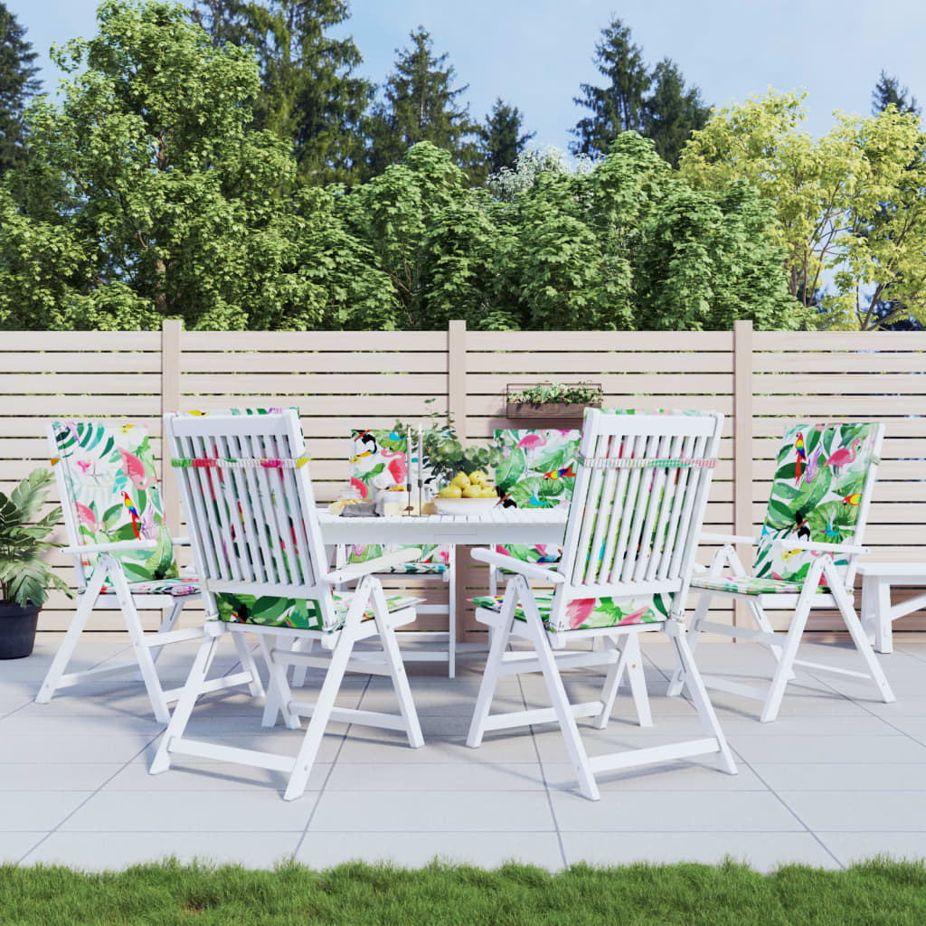 Poduszki na krzesła ogrodowe, 6 szt., kolorowe, tkanina vidaXL