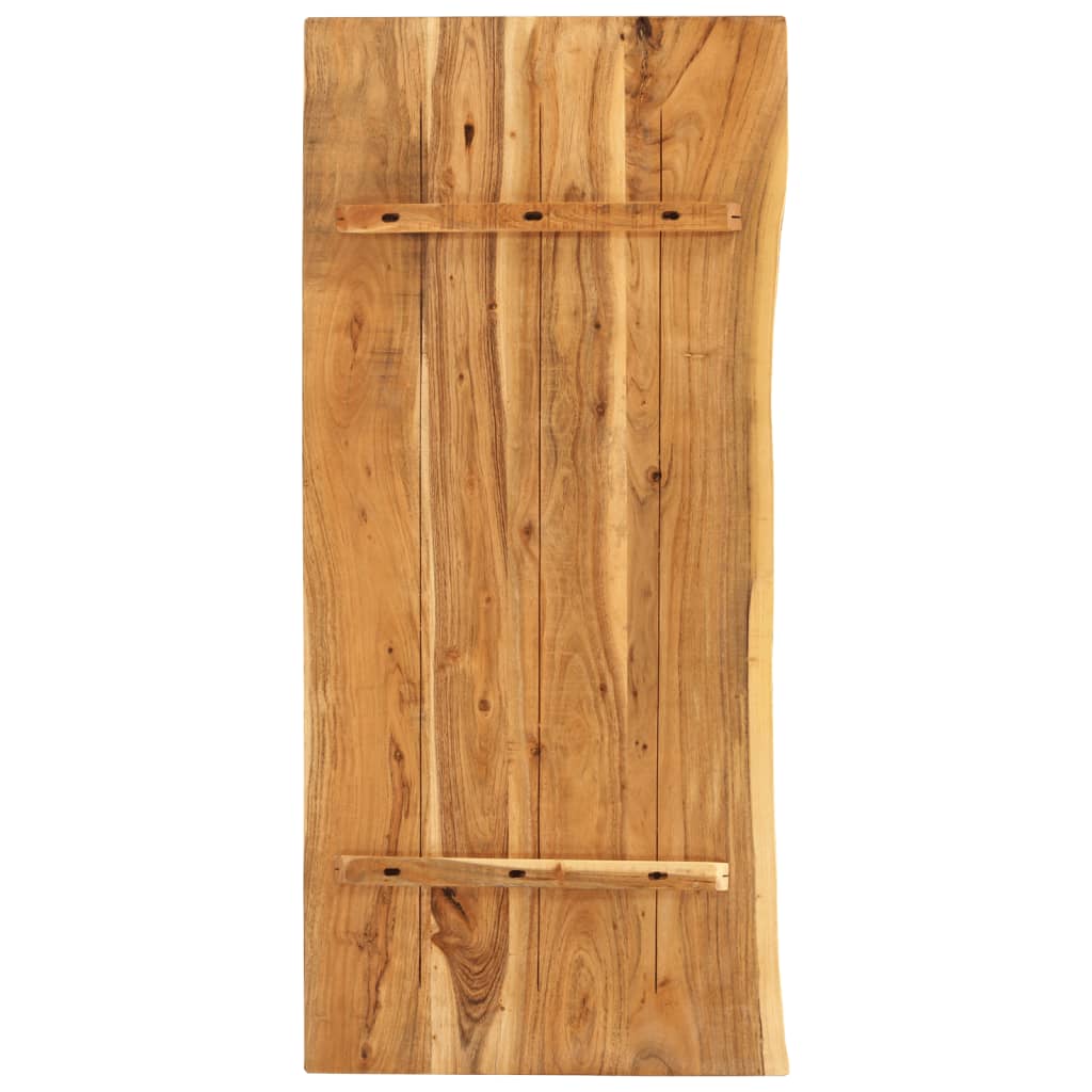 Piano lavabo bagno in acacia 114x52x2,5 cm - 2