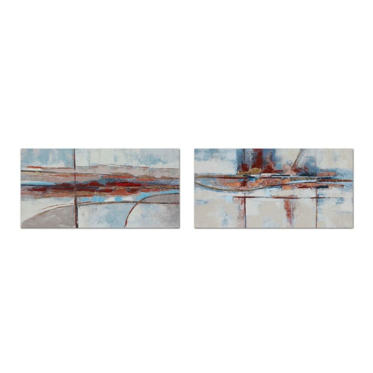 Cuadro dkd home decor 140 x 2,8 x 70 cm abstracto moderno (2 unidades)