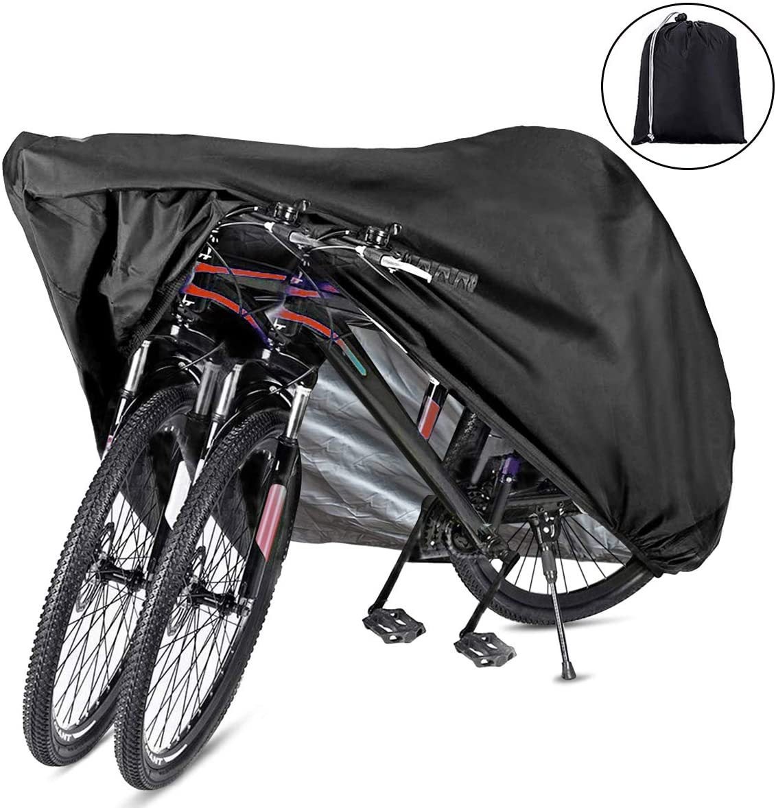 Wodoodporny pokrowiec na rower wykonany z wysokiej jakości poliestru Oxford, odpowiedni na rowery i skutery. Pomieści do dwóch rowerów.
