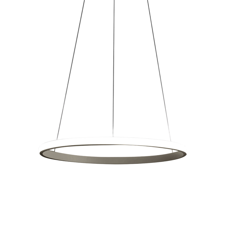 Gea Luce  Iole S1 Lámpara Colgante Led 28W Regulable, Lámpara De Araña Con Aro De Titanio Moderno, Luz Cálida 3000K, Ip20 Blanco , Leroy Merlin