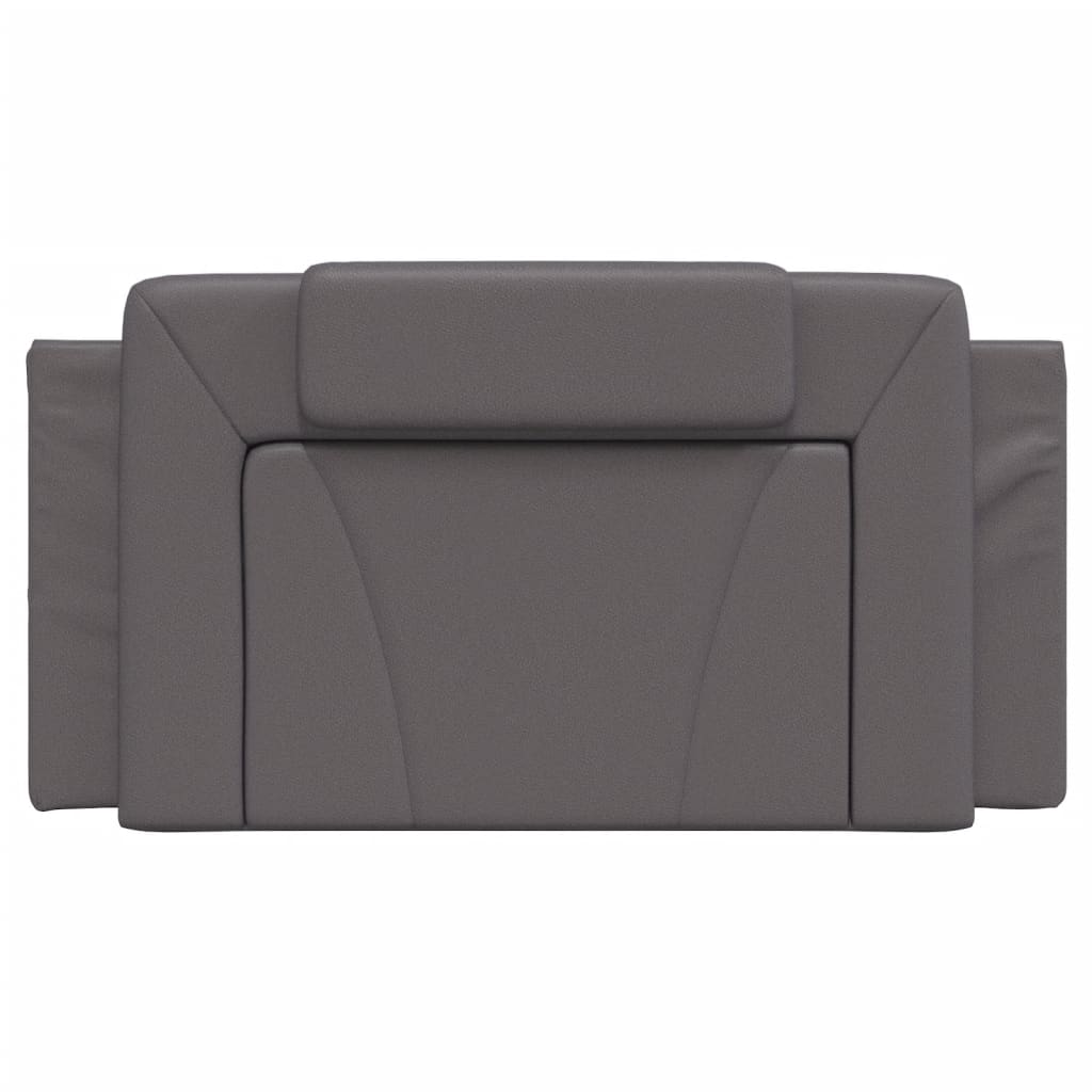 vidaXL Cabecero de cama acolchado cuero sintético gris 100 cm - 5